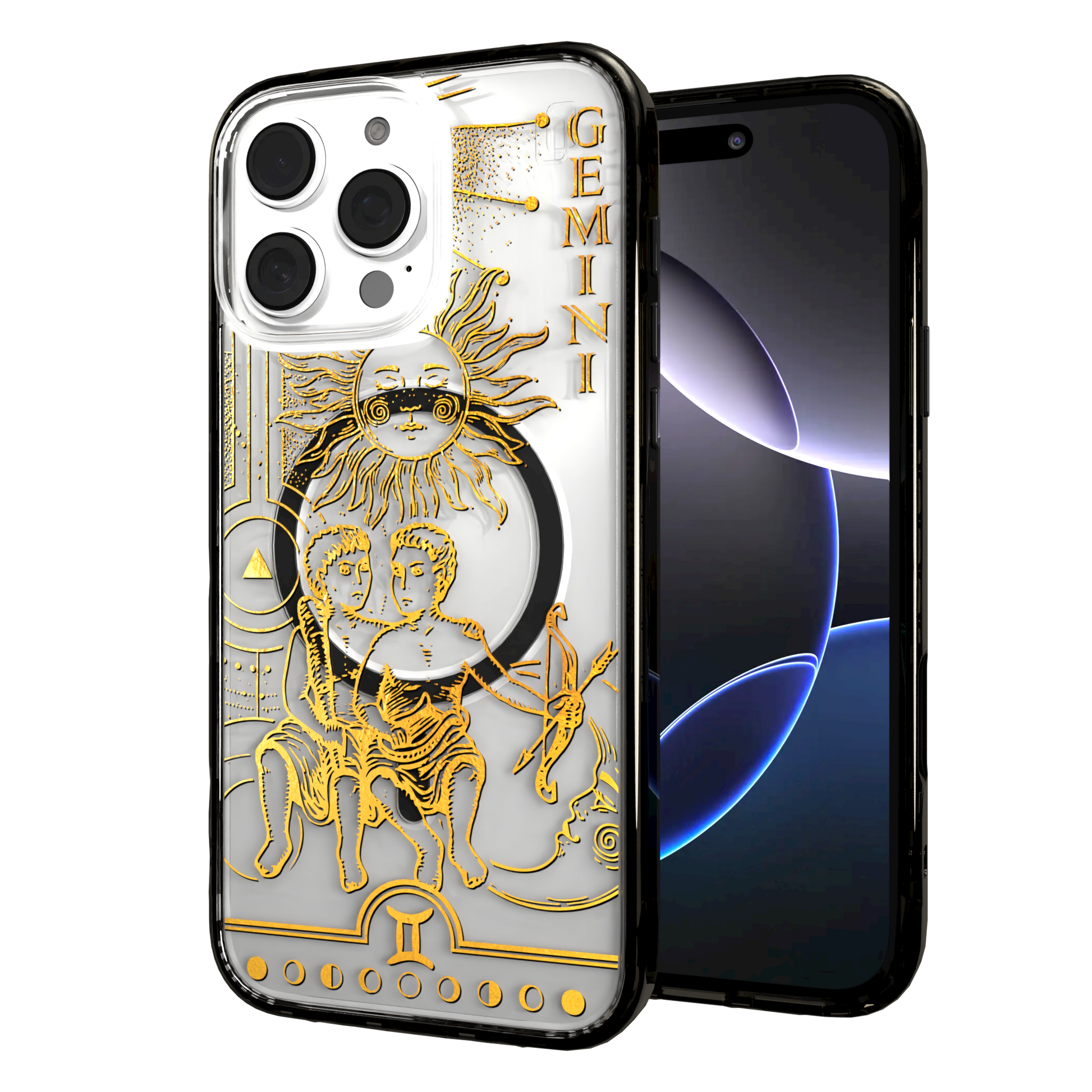 iPhone 16 Series | MagSafe | Zodiac Collection | Gemini Gemini Gold / iPhone 16 Pro Max / Black