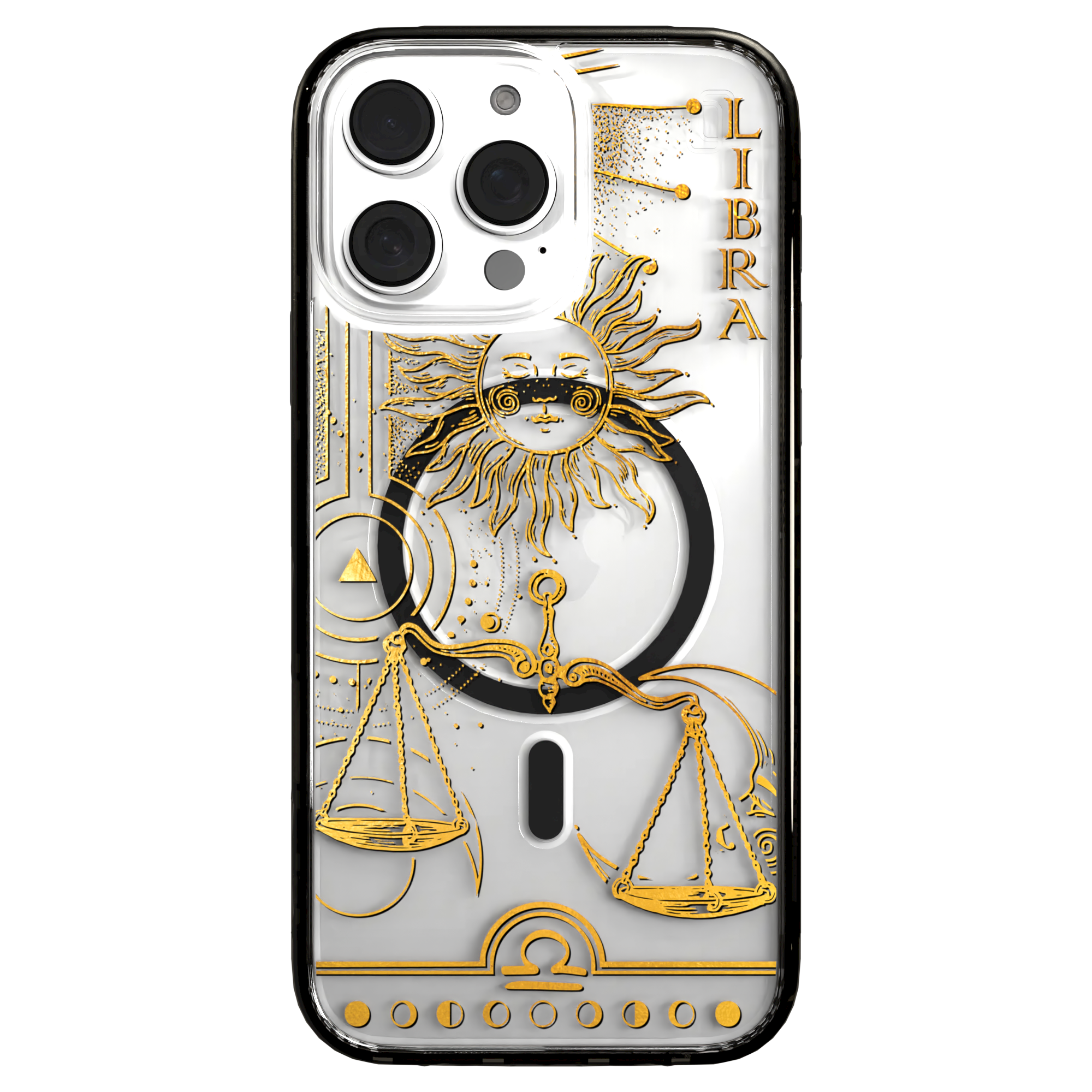 iPhone 16 Series | MagSafe | Zodiac Collection | Libra Libra Gold / iPhone 16 Pro Max / Black