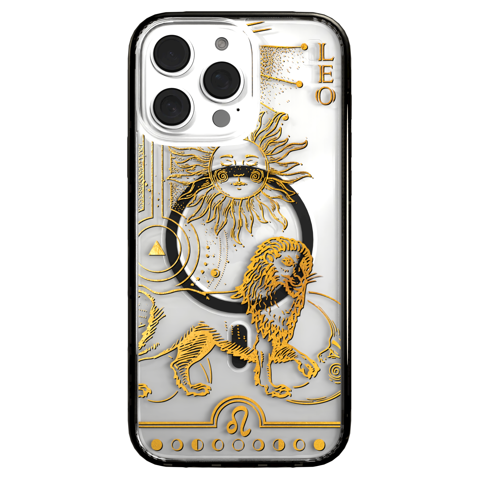iPhone 16 Series | MagSafe | Zodiac Collection | Leo Leo Gold / iPhone 16 Pro Max / Black