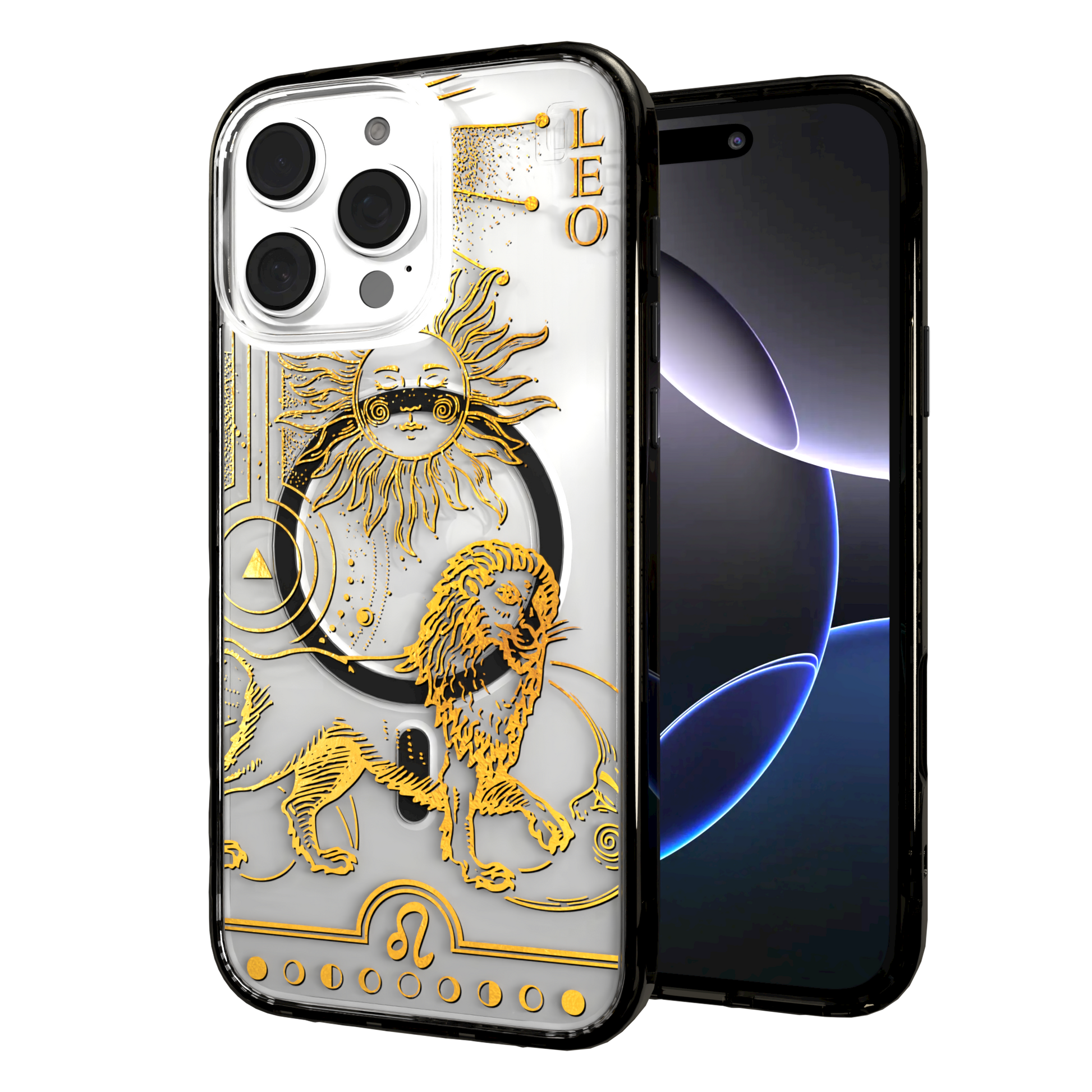 iPhone 16 Series | MagSafe | Zodiac Collection | Leo Leo Gold / iPhone 16 Pro Max / Black