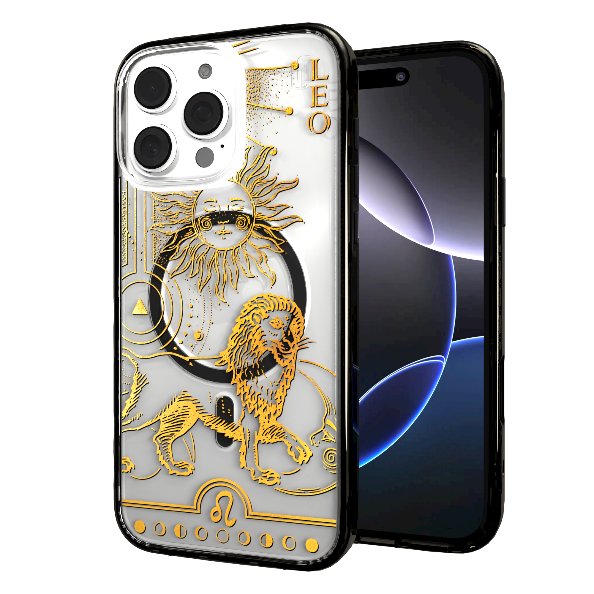 iPhone 16 Series | MagSafe | Zodiac Collection | Leo Leo Gold / iPhone 16 Pro Max / Black