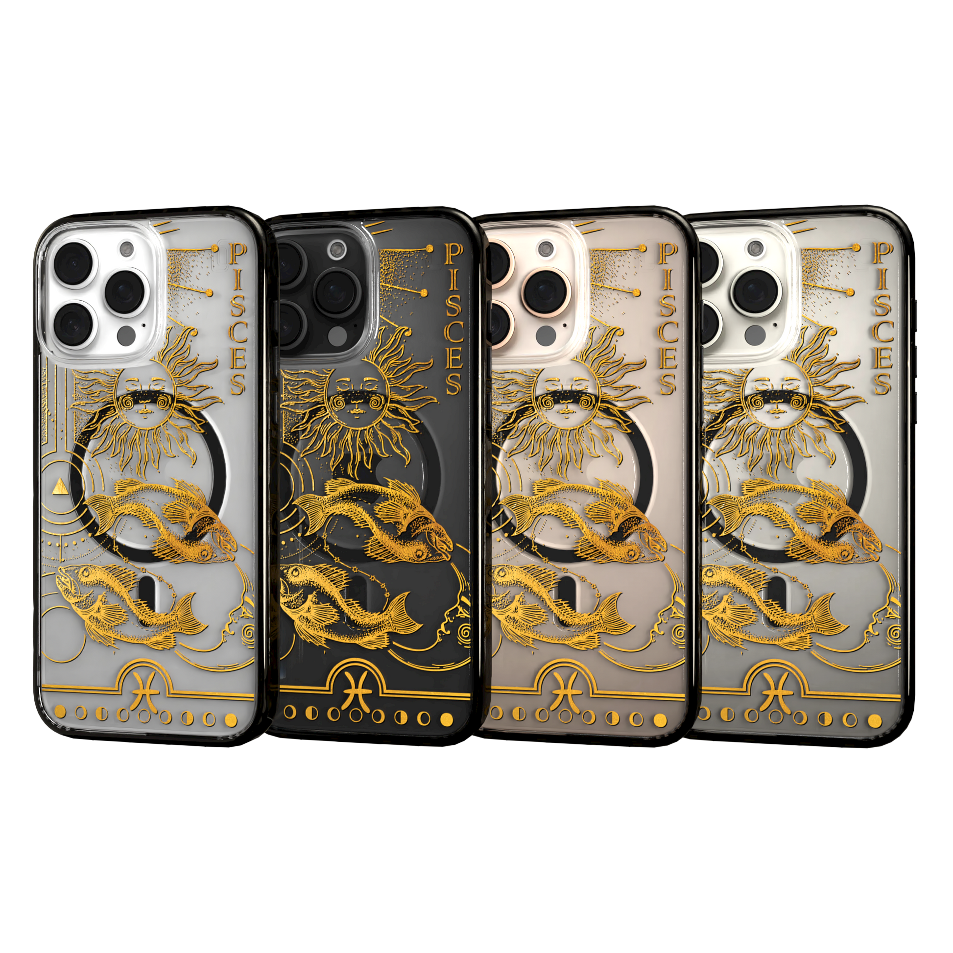 iPhone 16 Series | MagSafe | Zodiac Collection | Pisces Pisces Gold / iPhone 16 Pro Max / Black