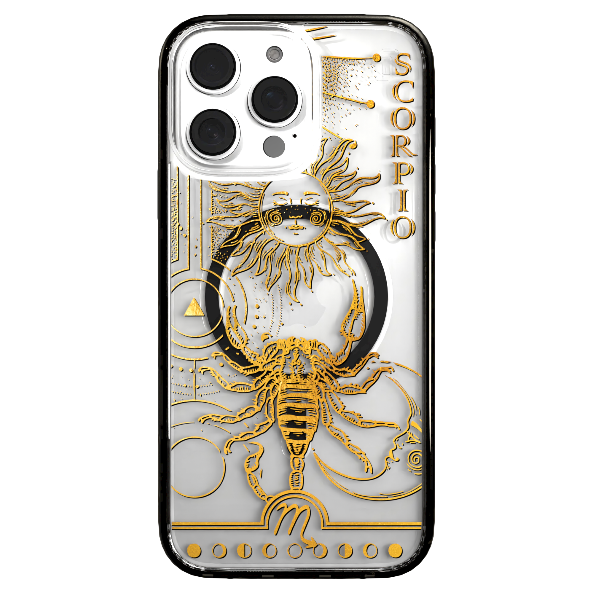 iPhone 16 Series | MagSafe | Zodiac Collection | Scorpio Scorpio Gold / iPhone 16 Pro Max / Black