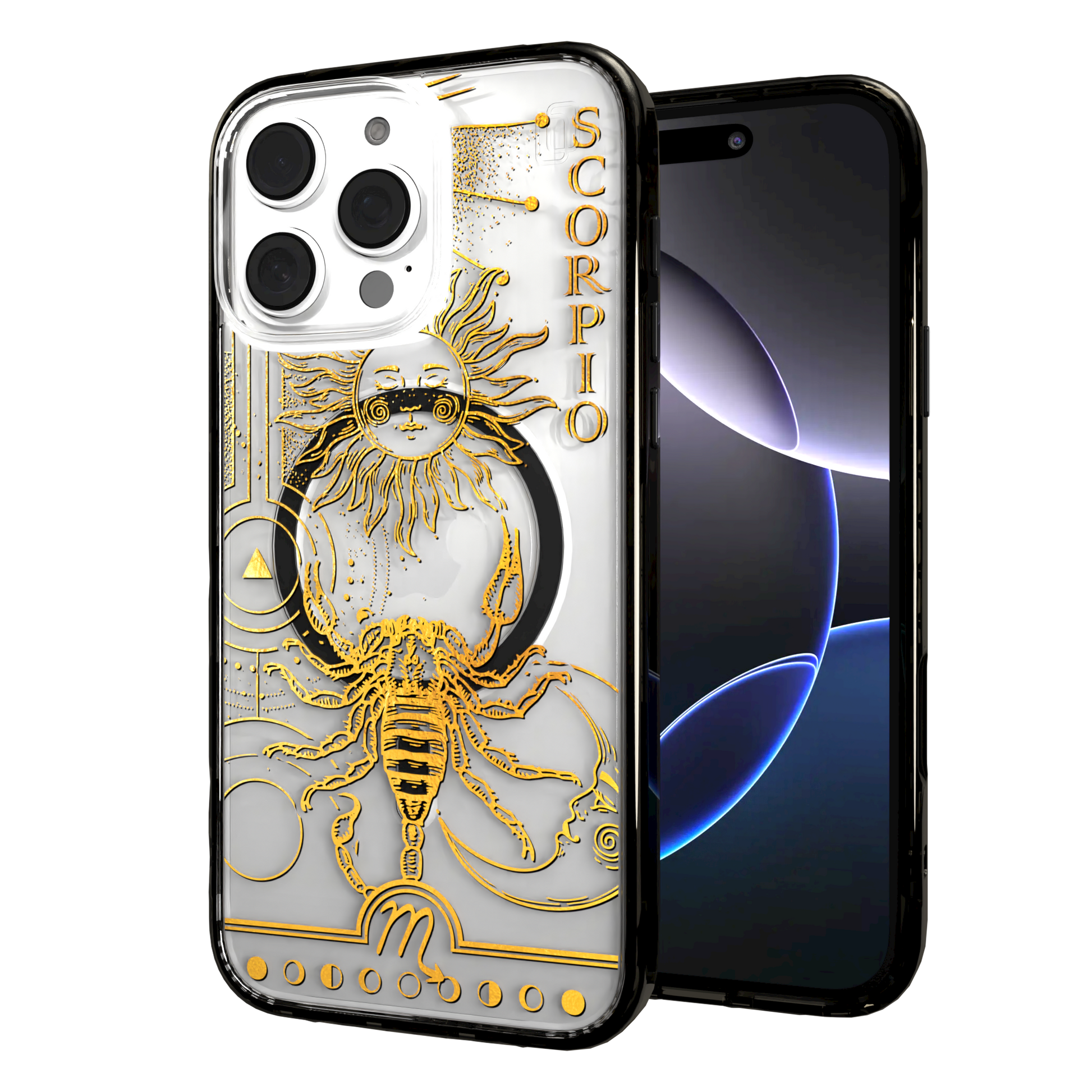 iPhone 16 Series | MagSafe | Zodiac Collection | Scorpio Scorpio Gold / iPhone 16 Pro Max / Black
