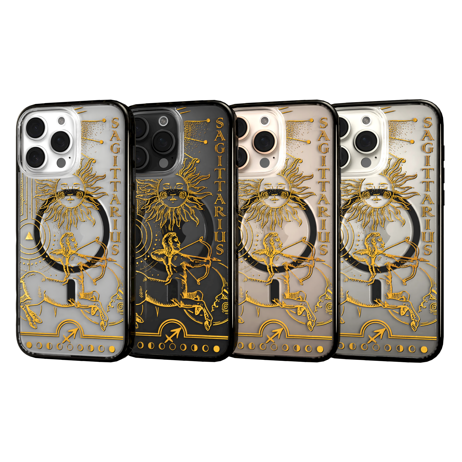 iPhone 16 Series | MagSafe | Zodiac Collection | Sagitarius Sagittarius Gold / iPhone 16 Pro Max / Black
