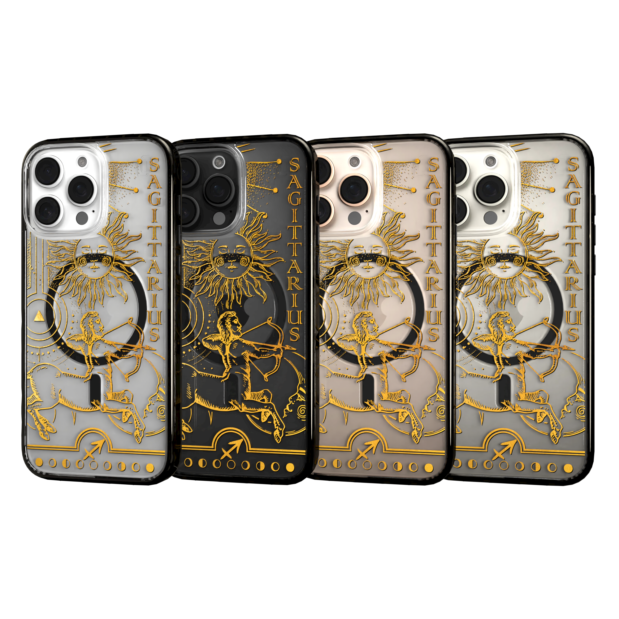 iPhone 16 Series | MagSafe | Zodiac Collection | Sagitarius Sagittarius Gold / iPhone 16 Pro Max / Black