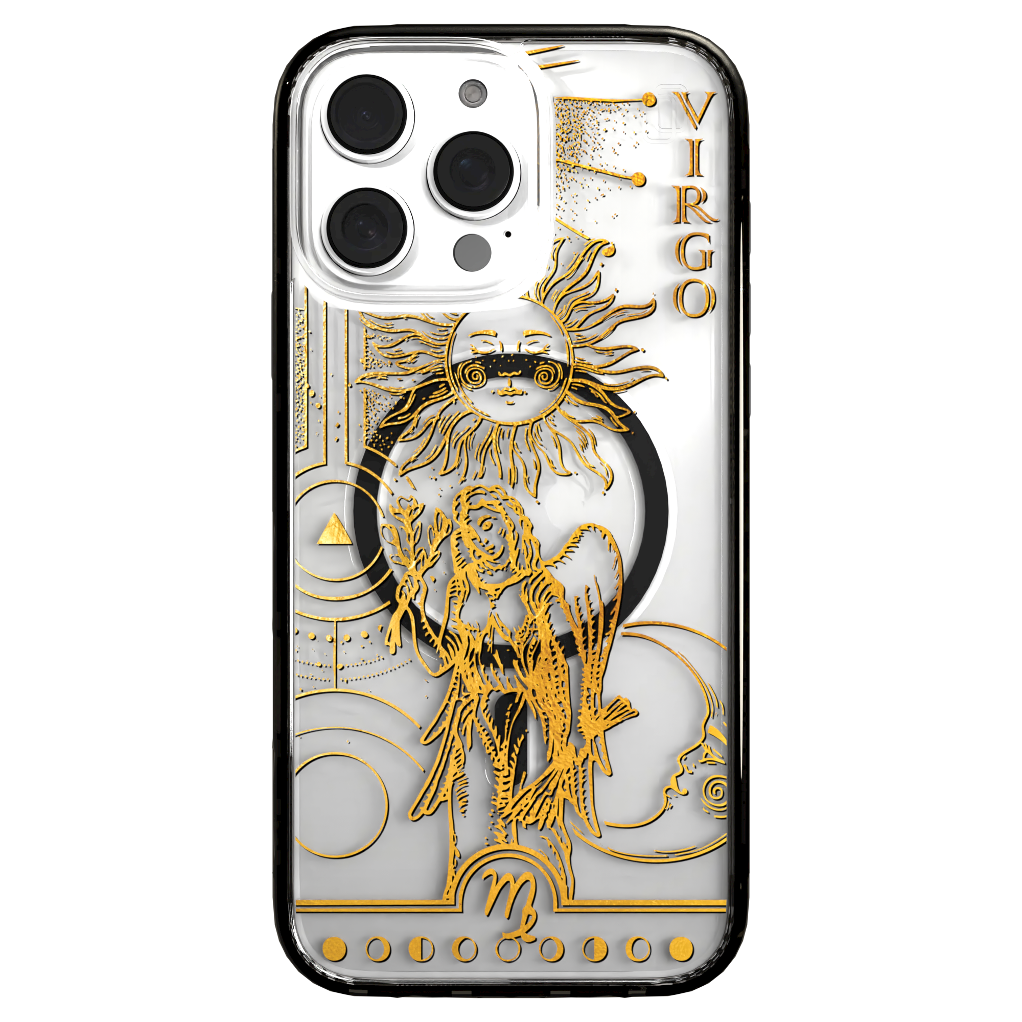 iPhone 16 Series | MagSafe | Zodiac Collection | Virgo Virgo Gold / iPhone 16 Pro Max / Black