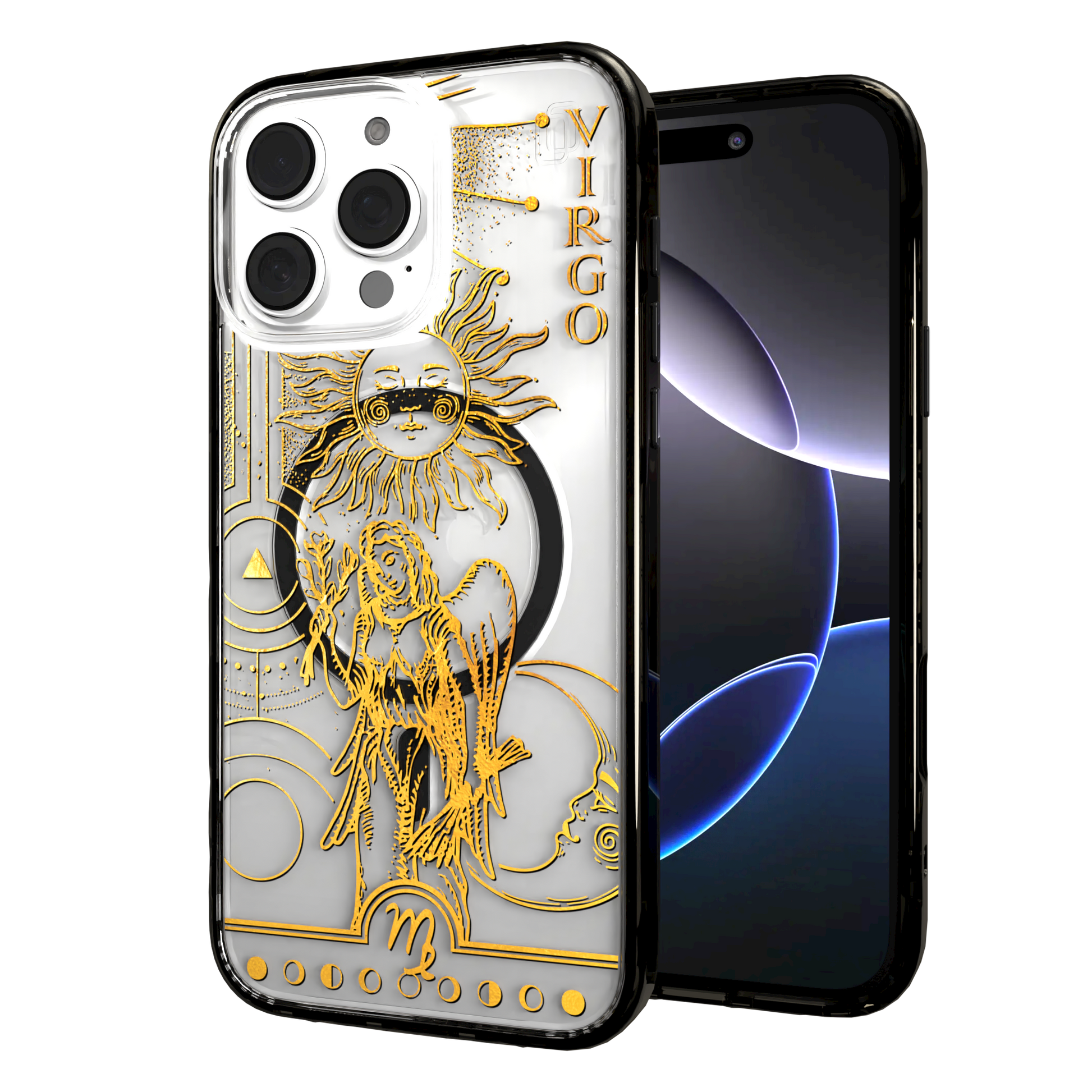 iPhone 16 Series | MagSafe | Zodiac Collection | Virgo Virgo Gold / iPhone 16 Pro Max / Black