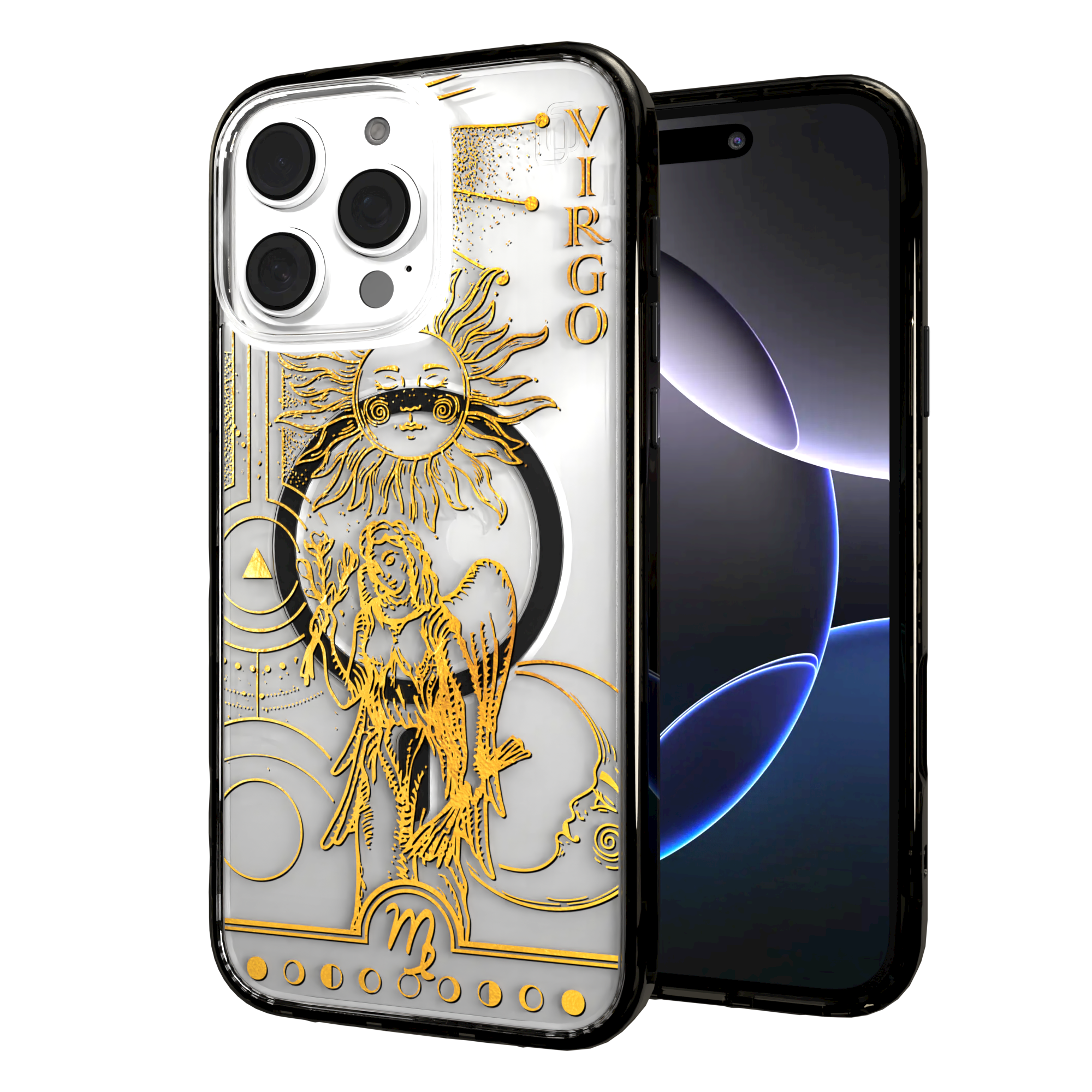 iPhone 16 Series | MagSafe | Zodiac Collection | Virgo Virgo Gold / iPhone 16 Pro Max / Black