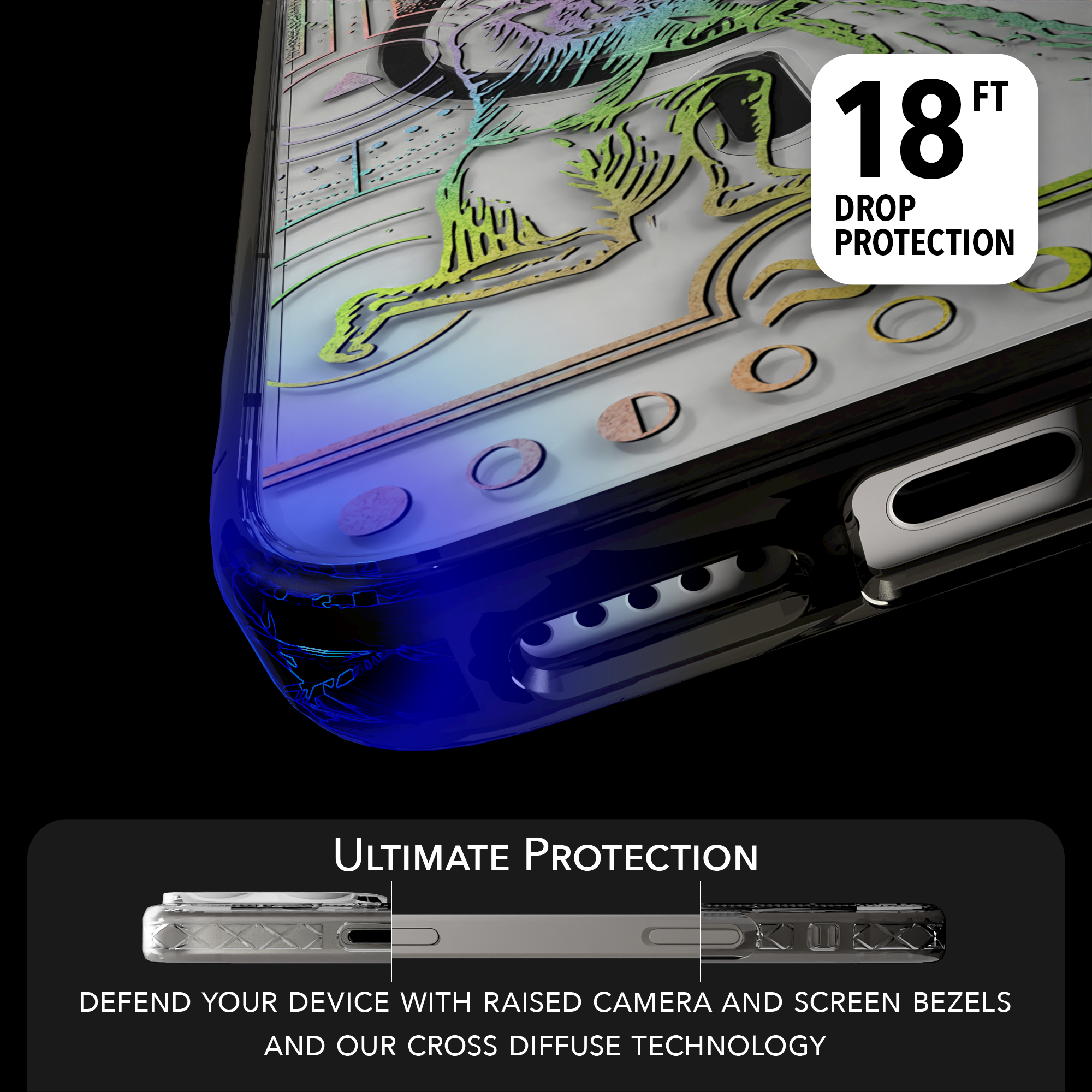 iPhone 16 Series | MagSafe | Zodiac Collection | Aquarius Aquarius Rainbow / iPhone 16 Pro Max / Black