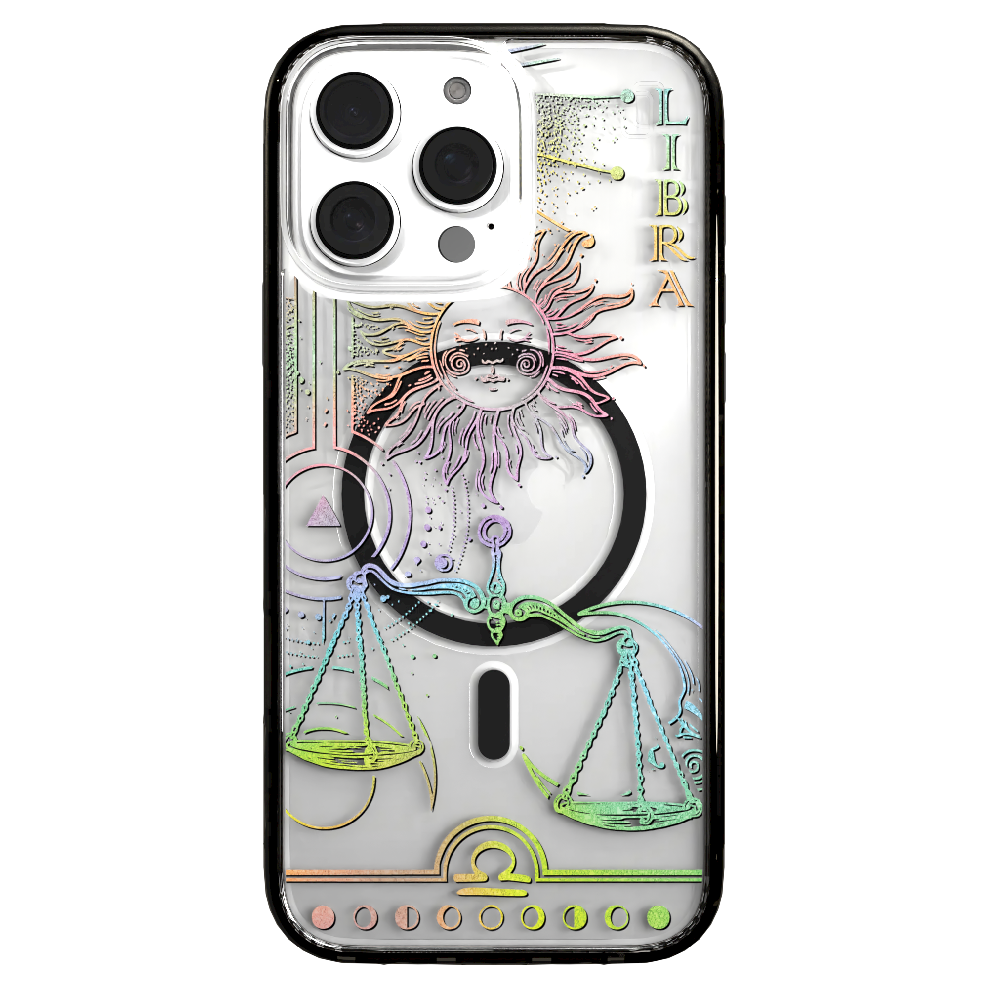 iPhone 16 Series | MagSafe | Zodiac Collection | Libra Libra Rainbow / iPhone 16 Pro Max / Black