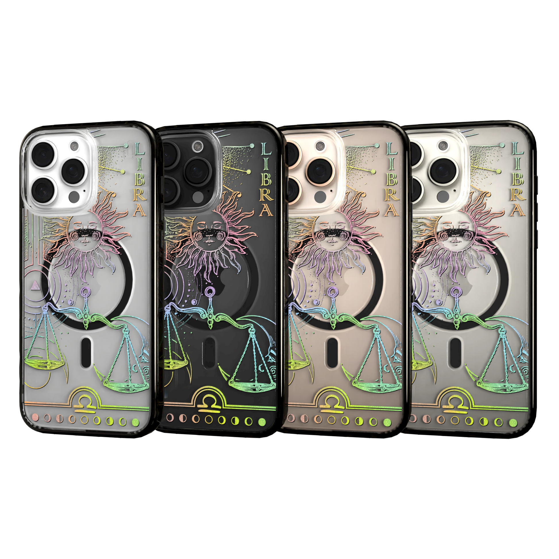 iPhone 16 Series | MagSafe | Zodiac Collection | Libra Libra Rainbow / iPhone 16 Pro Max / Black