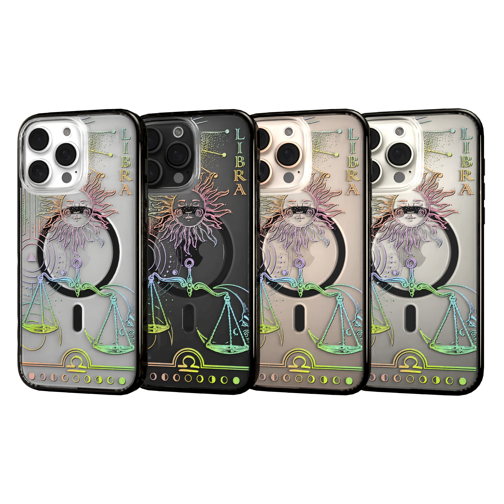 iPhone 16 Series | MagSafe | Zodiac Collection | Libra Libra Rainbow / iPhone 16 Pro Max / Black