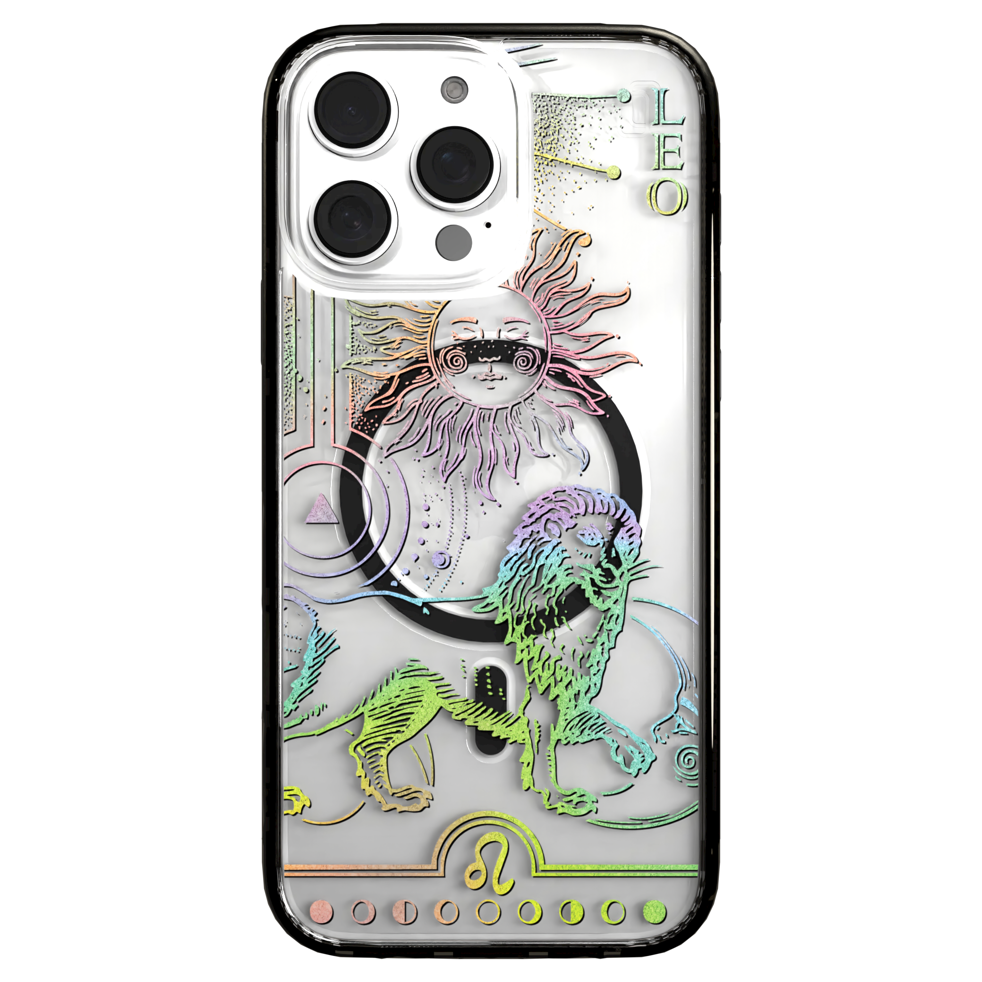 iPhone 16 Series | MagSafe | Zodiac Collection | Leo Leo Rainbow / iPhone 16 Pro Max / Black