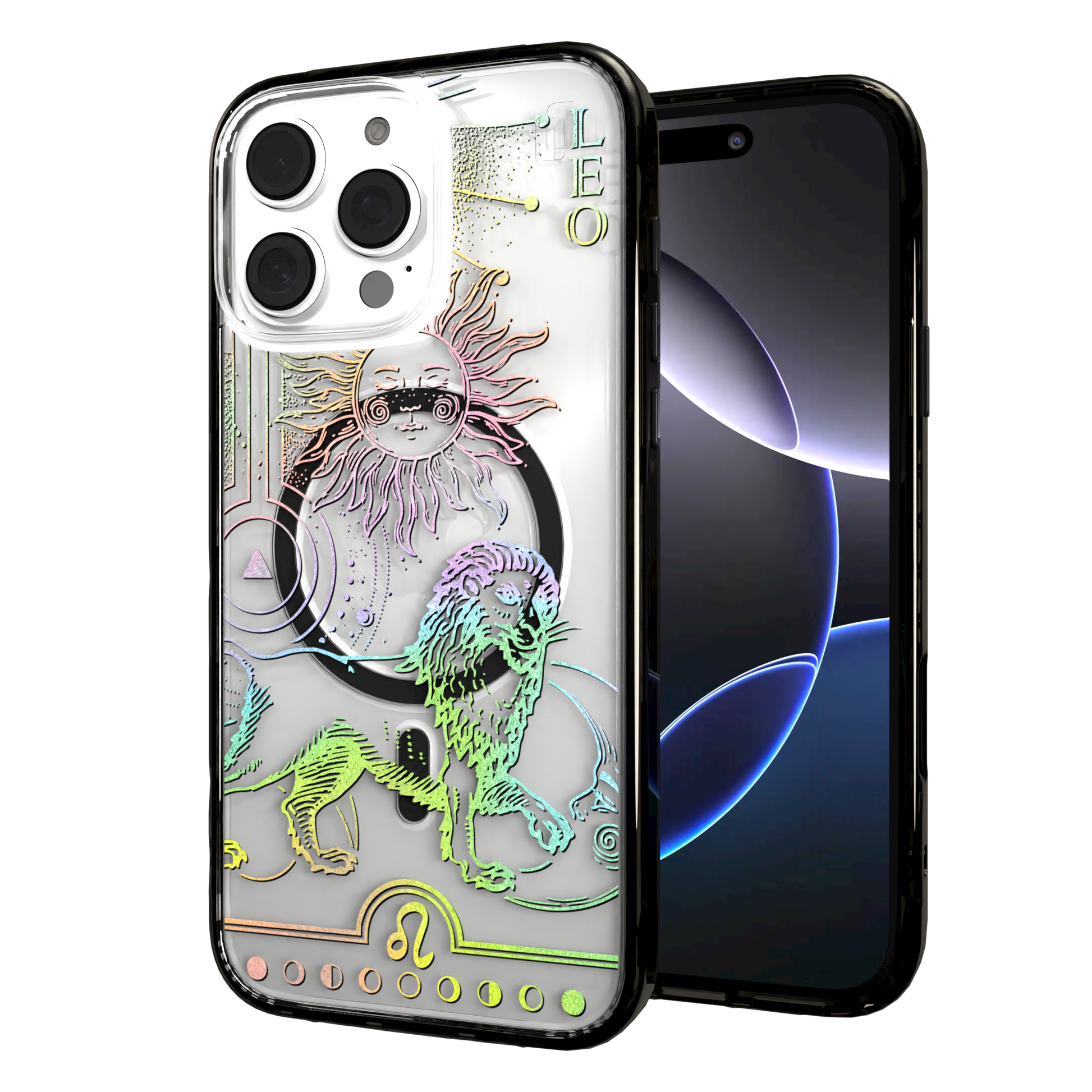 iPhone 16 Series | MagSafe | Zodiac Collection | Leo Leo Rainbow / iPhone 16 Pro Max / Black