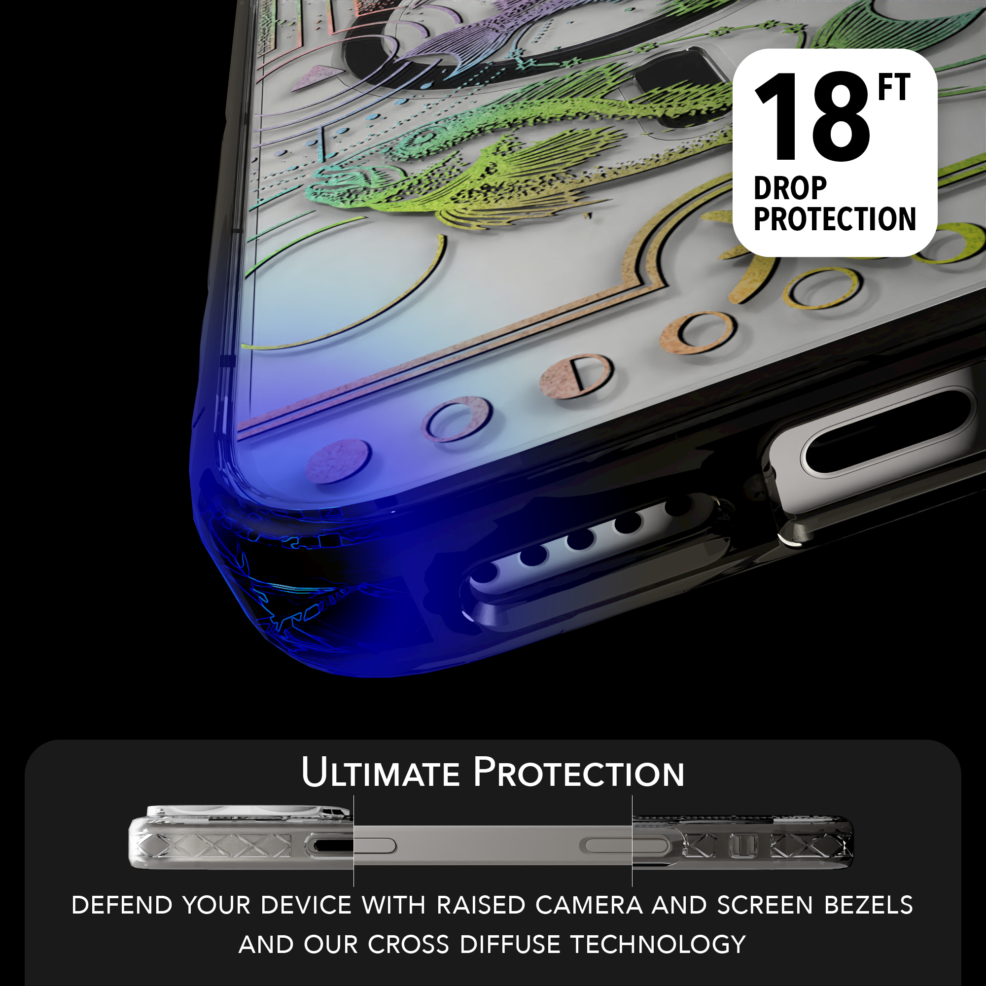 iPhone 16 Series | MagSafe | Zodiac Collection | Pisces Pisces Rainbow / iPhone 16 Pro Max / Black