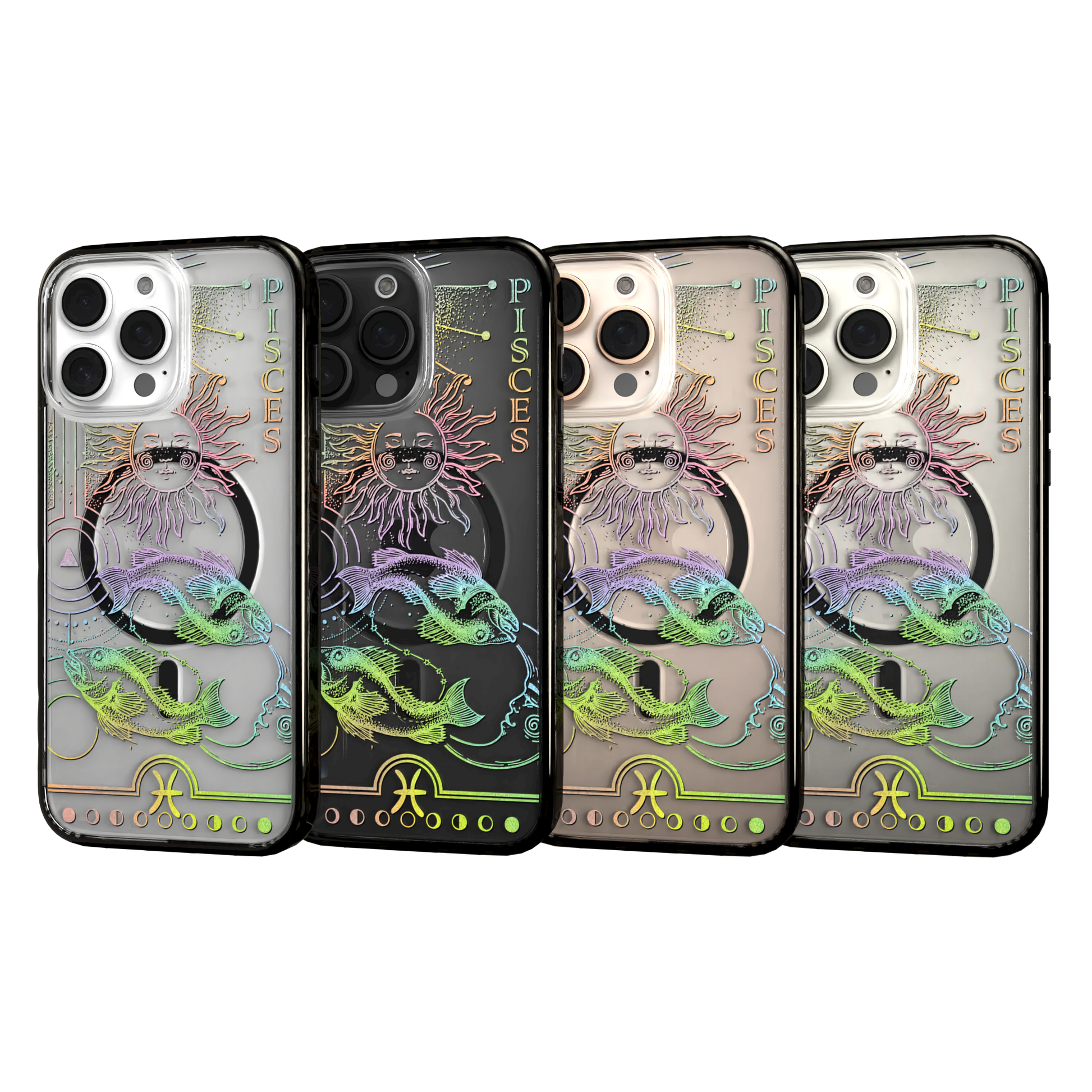 iPhone 16 Series | MagSafe | Zodiac Collection | Pisces Pisces Rainbow / iPhone 16 Pro Max / Black
