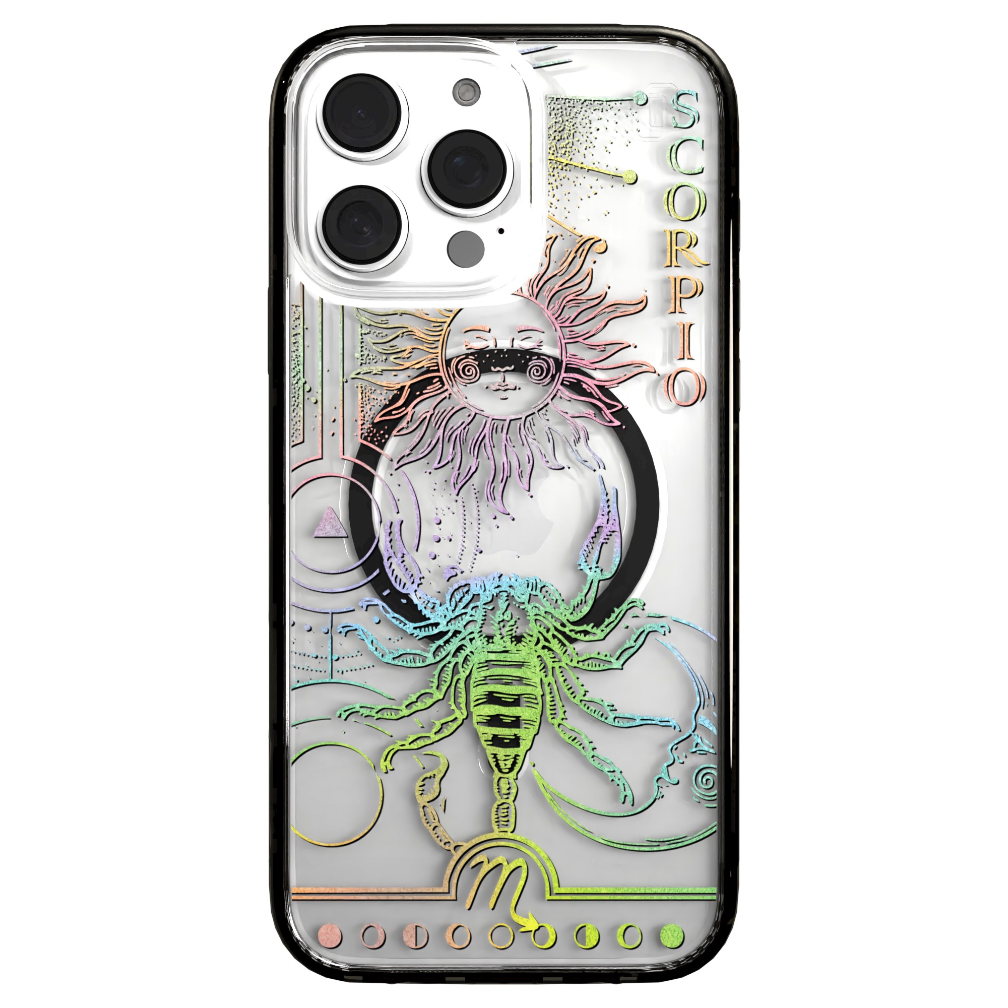 iPhone 16 Series | MagSafe | Zodiac Collection | Scorpio Scorpio Rainbow / iPhone 16 Pro Max / Black