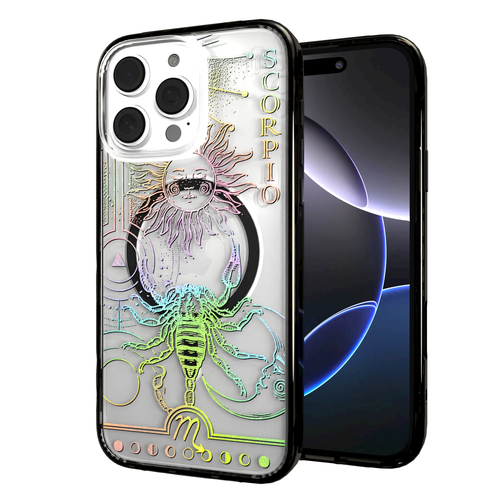 iPhone 16 Series | MagSafe | Zodiac Collection | Scorpio Scorpio Rainbow / iPhone 16 Pro Max / Black