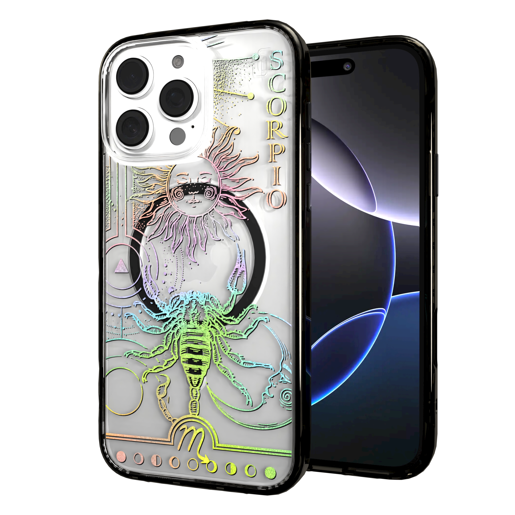 iPhone 16 Series | MagSafe | Zodiac Collection | Scorpio Scorpio Rainbow / iPhone 16 Pro Max / Black