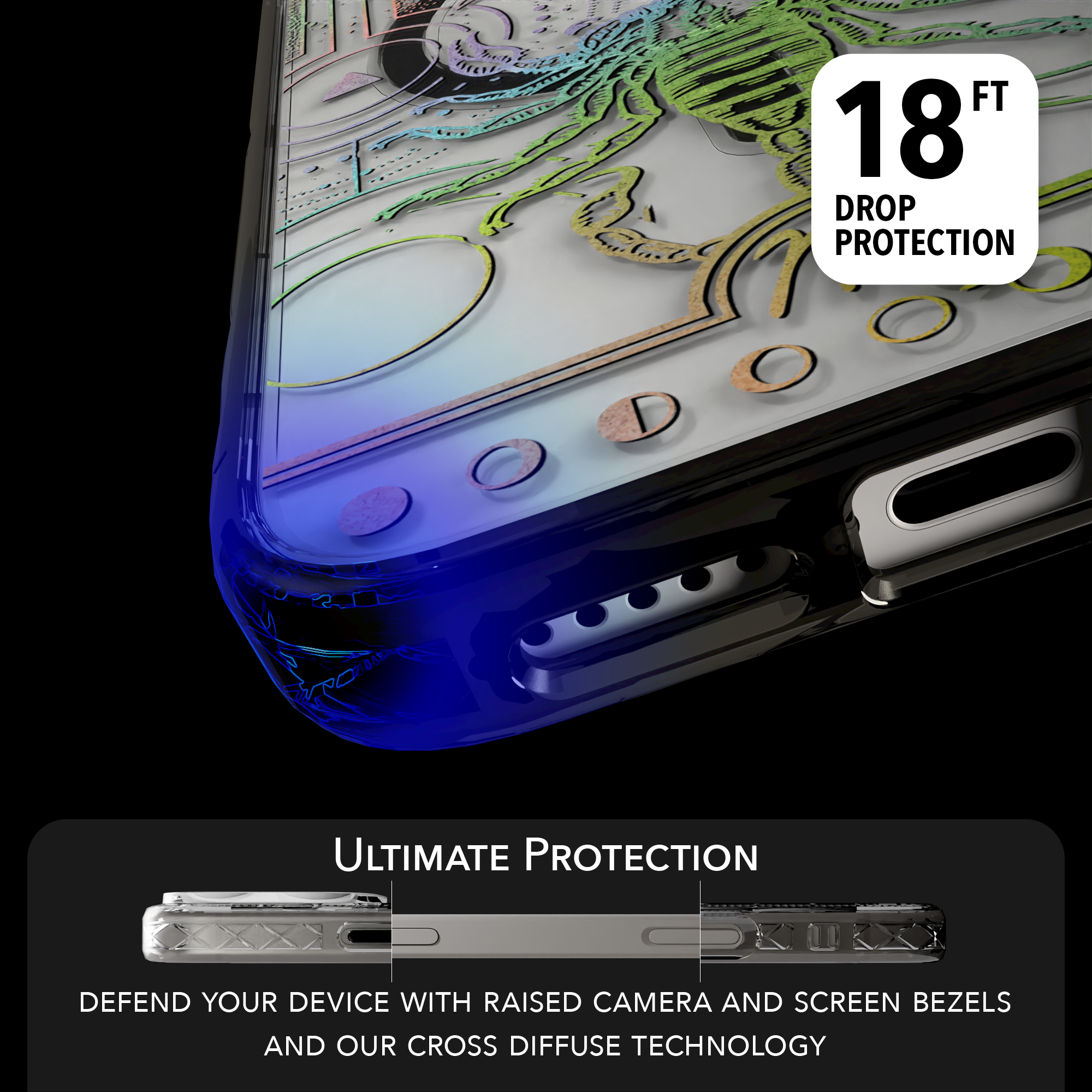 iPhone 16 Series | MagSafe | Zodiac Collection | Scorpio Scorpio Rainbow / iPhone 16 Pro Max / Black