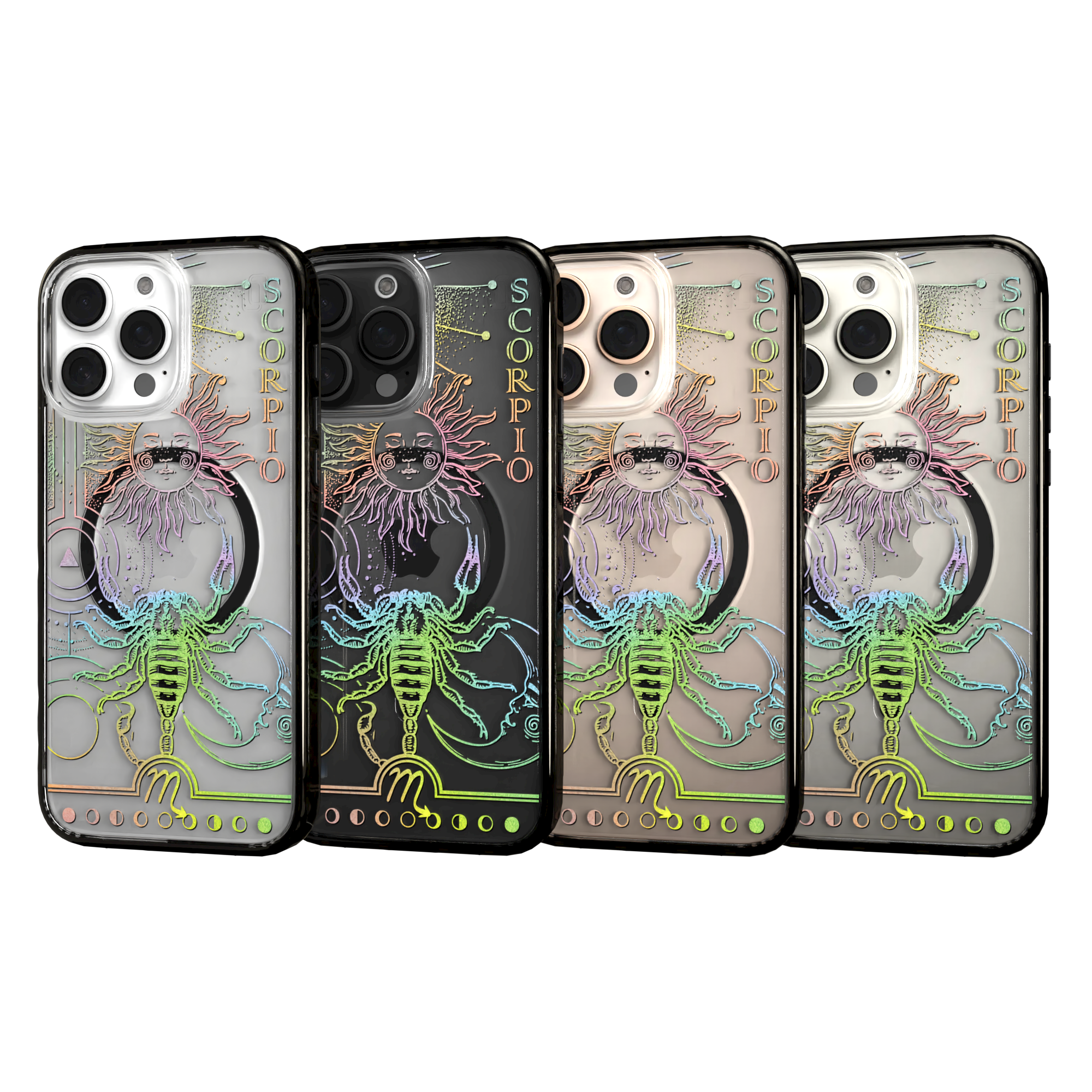 iPhone 16 Series | MagSafe | Zodiac Collection | Scorpio Scorpio Rainbow / iPhone 16 Pro Max / Black