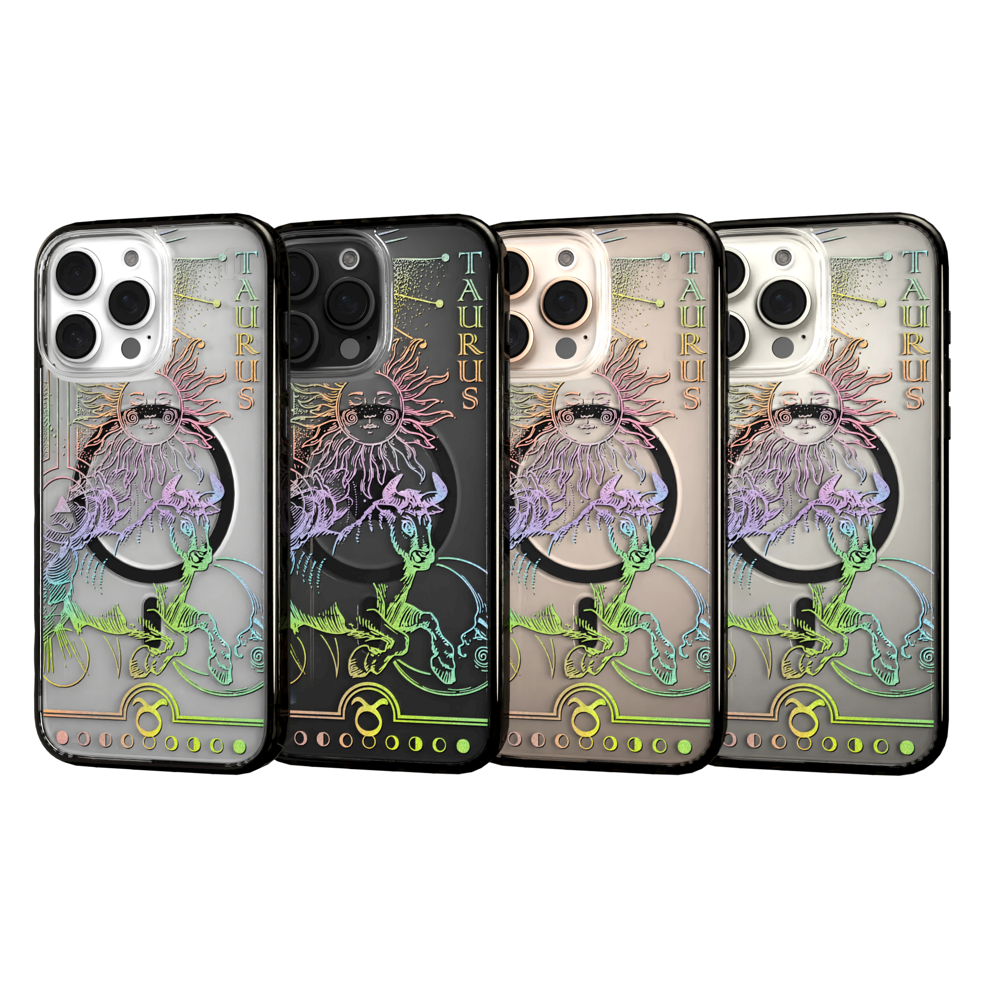 iPhone 16 Series | MagSafe | Zodiac Collection | Taurus Taurus Rainbow / iPhone 16 Pro Max / Black