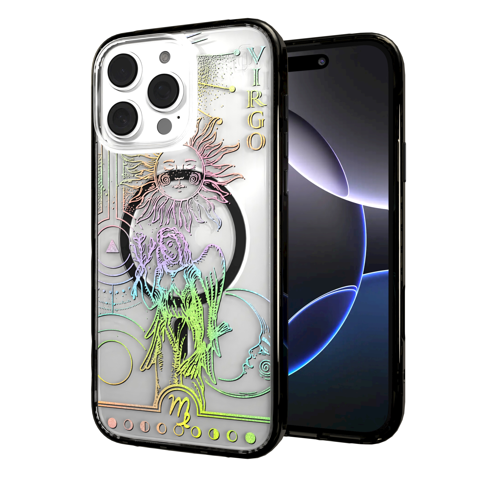 iPhone 16 Series | MagSafe | Zodiac Collection | Virgo Virgo Rainbow / iPhone 16 Pro Max / Black