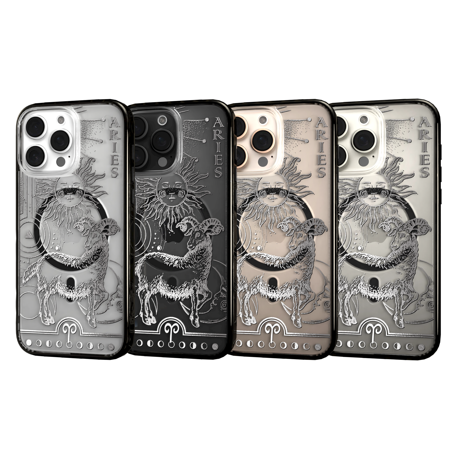iPhone 16 Series | MagSafe | Zodiac Collection | Aries Aries Silver / iPhone 16 Pro Max / Black