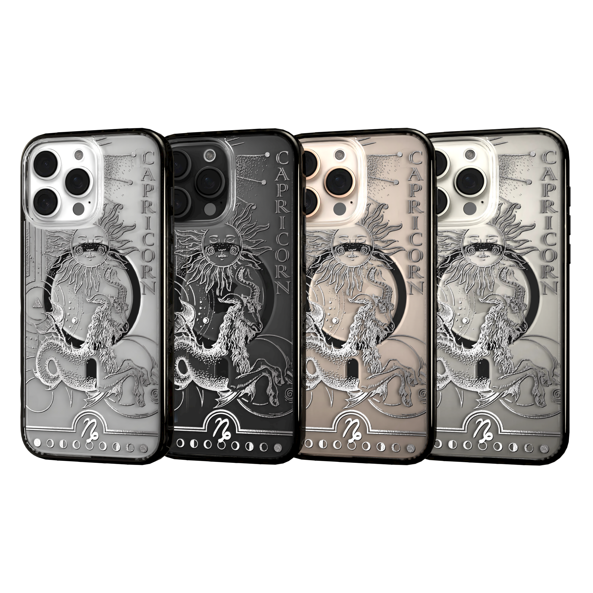 iPhone 16 Series | MagSafe | Zodiac Collection |Capricorn Capricorn Silver / iPhone 16 Pro Max / Black