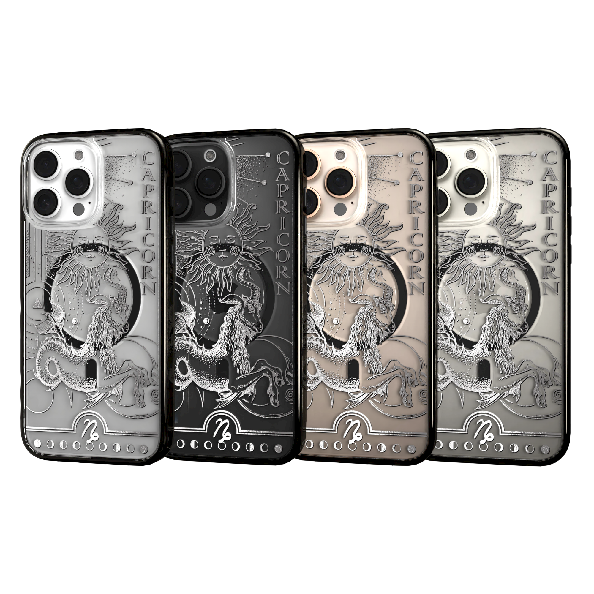 iPhone 16 Series | MagSafe | Zodiac Collection |Capricorn Capricorn Silver / iPhone 16 Pro Max / Black