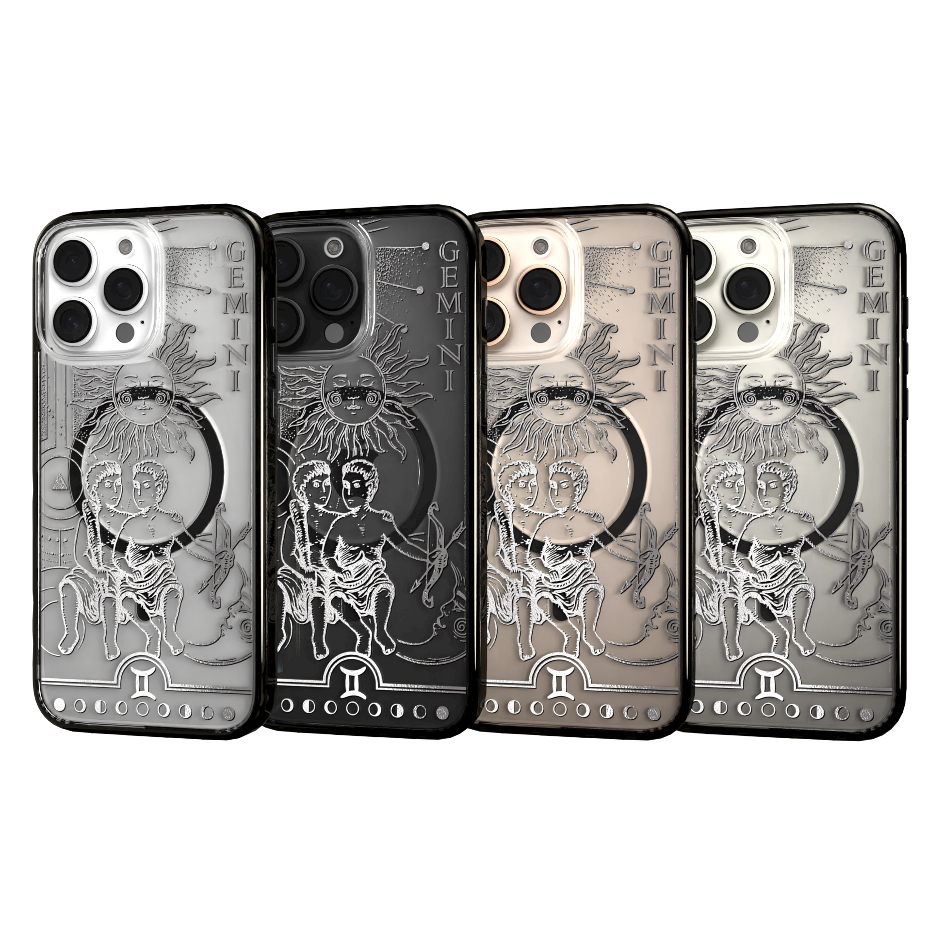 iPhone 16 Series | MagSafe | Zodiac Collection | Gemini Gemini Silver / iPhone 16 Pro Max / Black