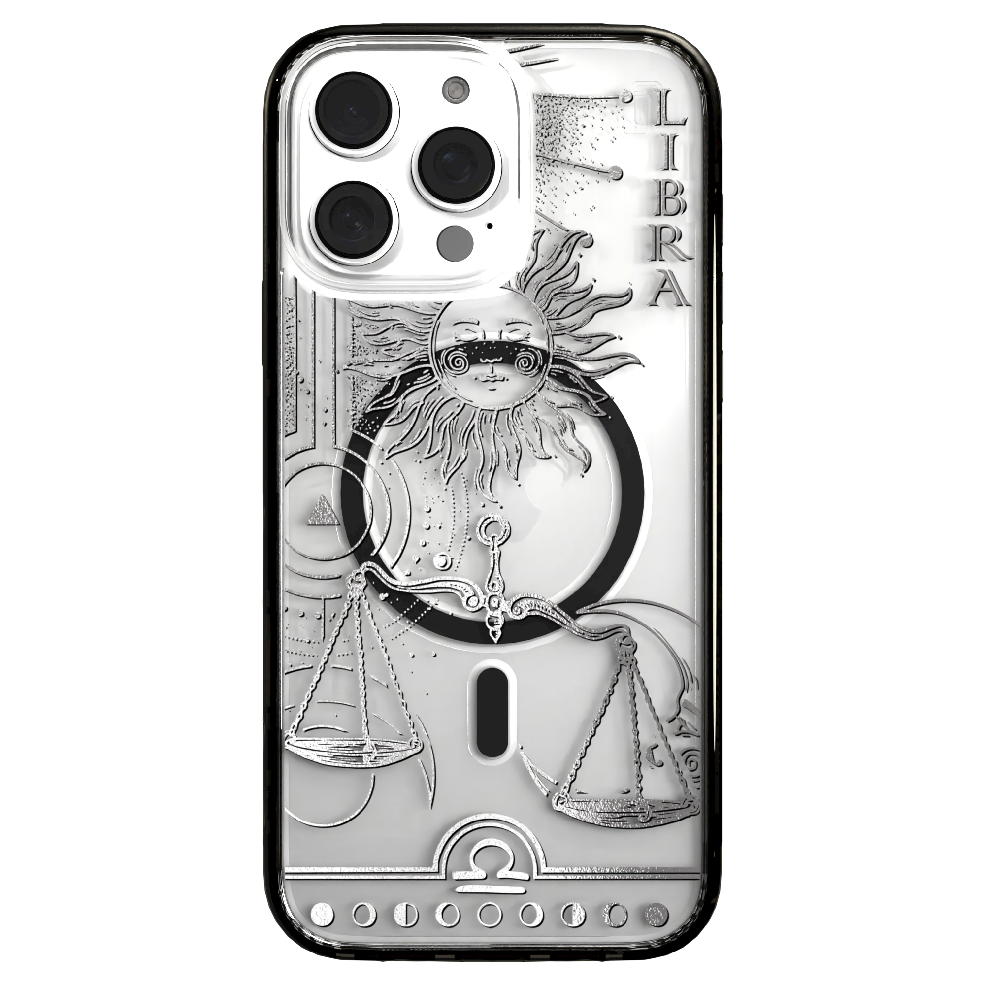 iPhone 16 Series | MagSafe | Zodiac Collection | Libra Libra Silver / iPhone 16 Pro Max / Black