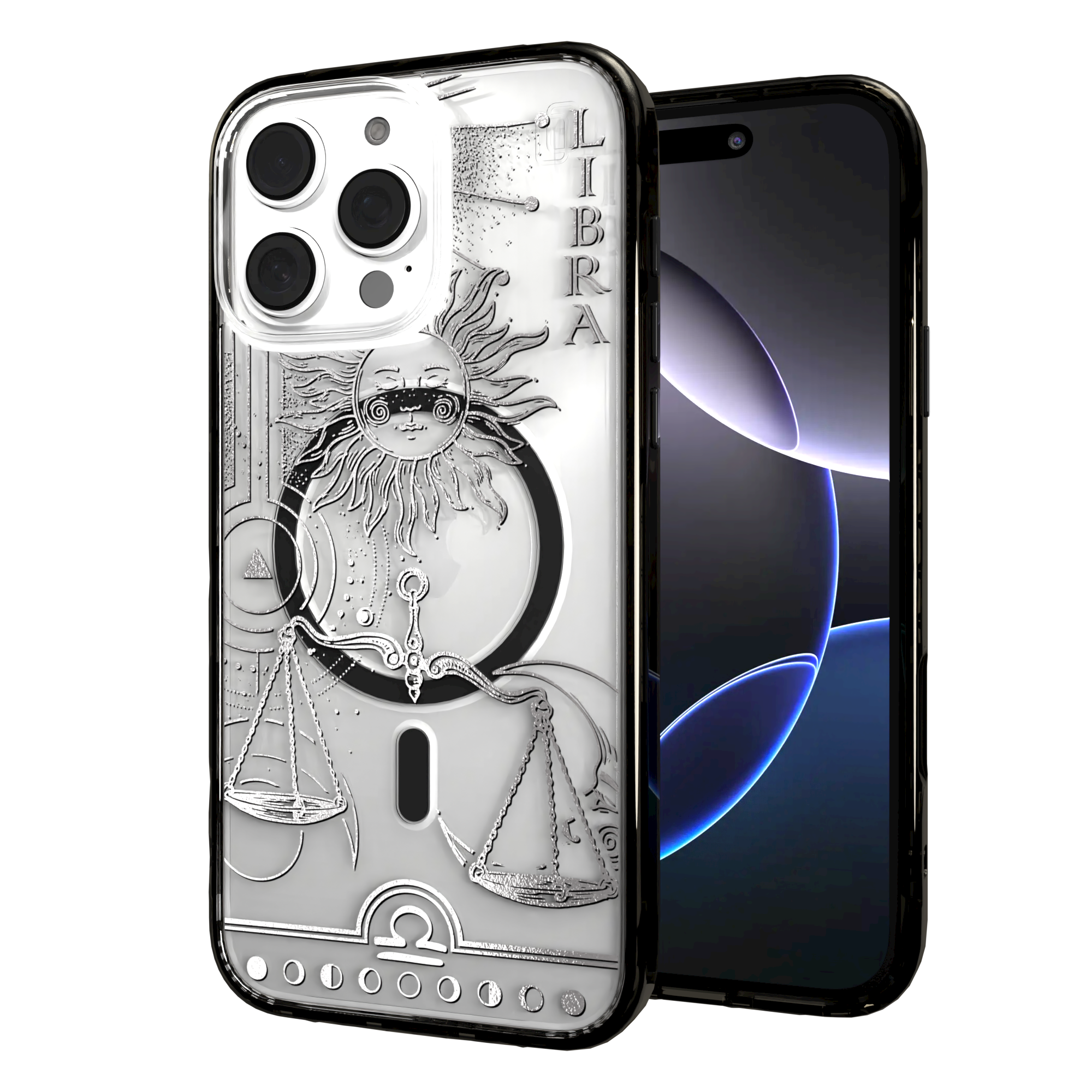 iPhone 16 Series | MagSafe | Zodiac Collection | Libra Libra Silver / iPhone 16 Pro Max / Black