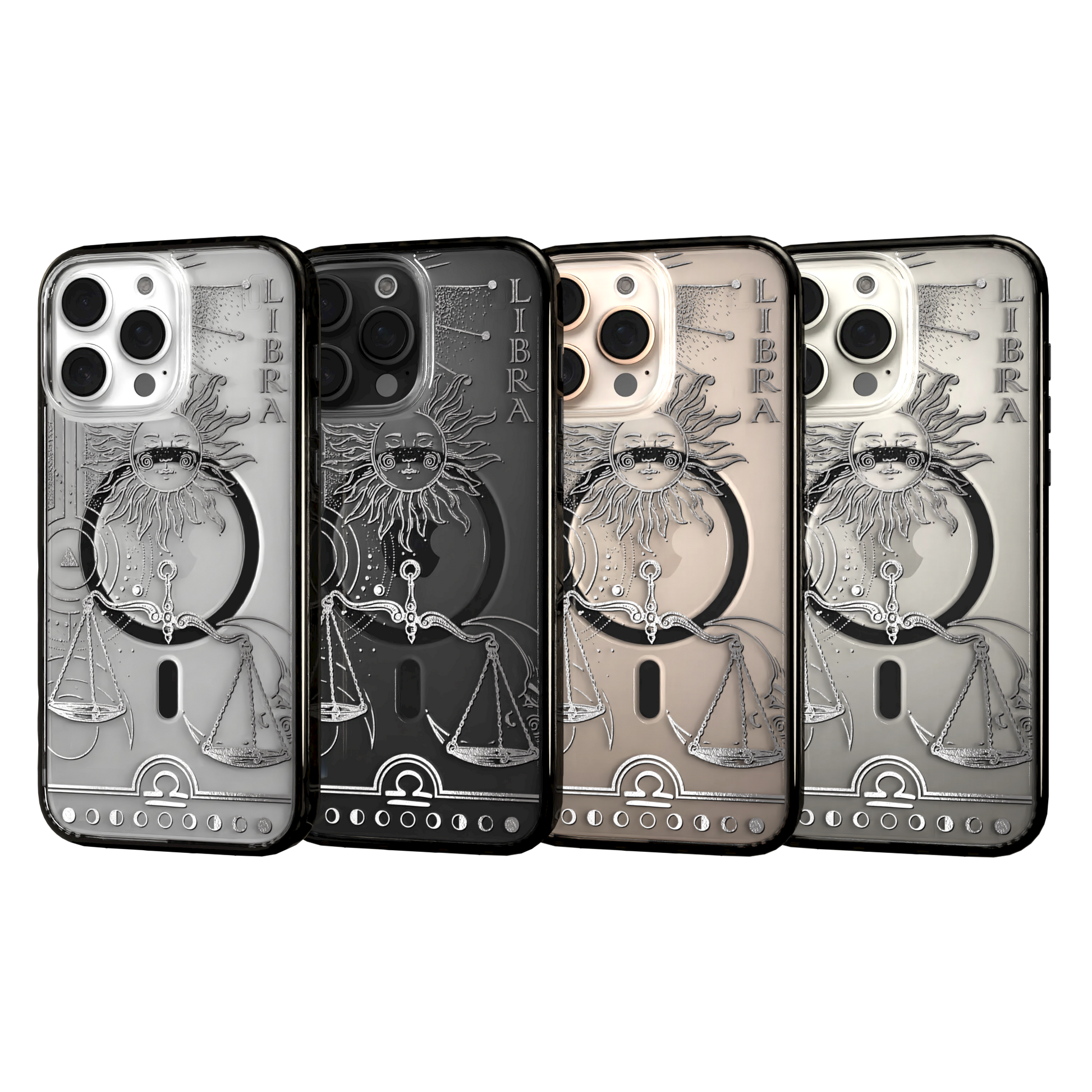 iPhone 16 Series | MagSafe | Zodiac Collection | Libra Libra Silver / iPhone 16 Pro Max / Black
