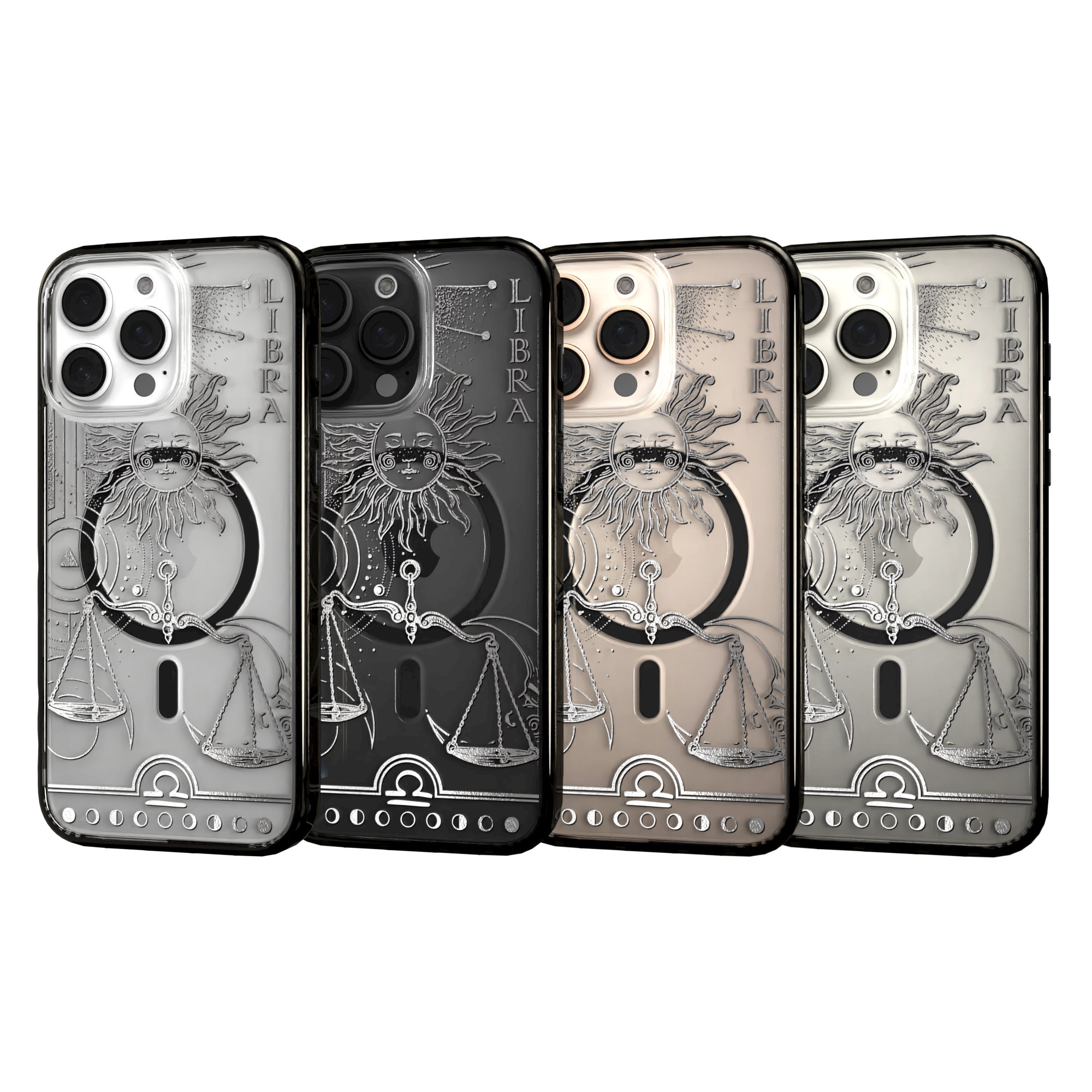 iPhone 16 Series | MagSafe | Zodiac Collection | Libra Libra Silver / iPhone 16 Pro Max / Black