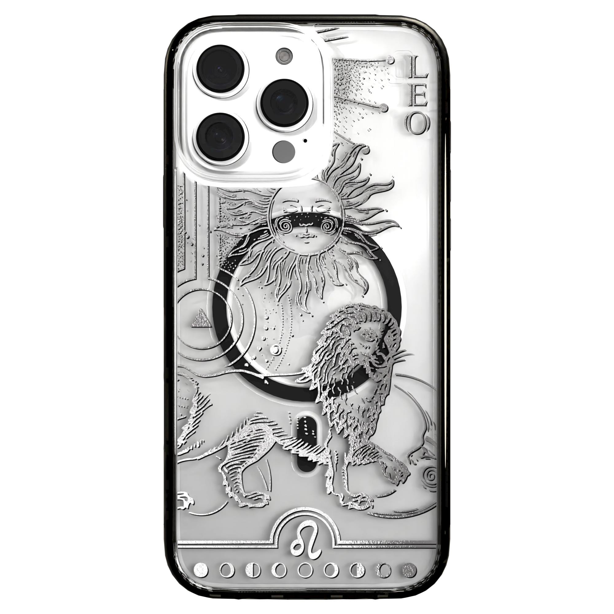 iPhone 16 Series | MagSafe | Zodiac Collection | Leo Leo Silver / iPhone 16 Pro Max / Black