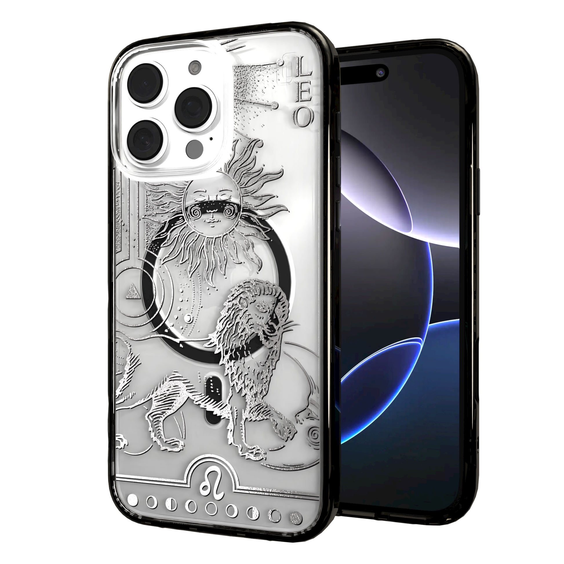 iPhone 16 Series | MagSafe | Zodiac Collection | Leo Leo Silver / iPhone 16 Pro Max / Black