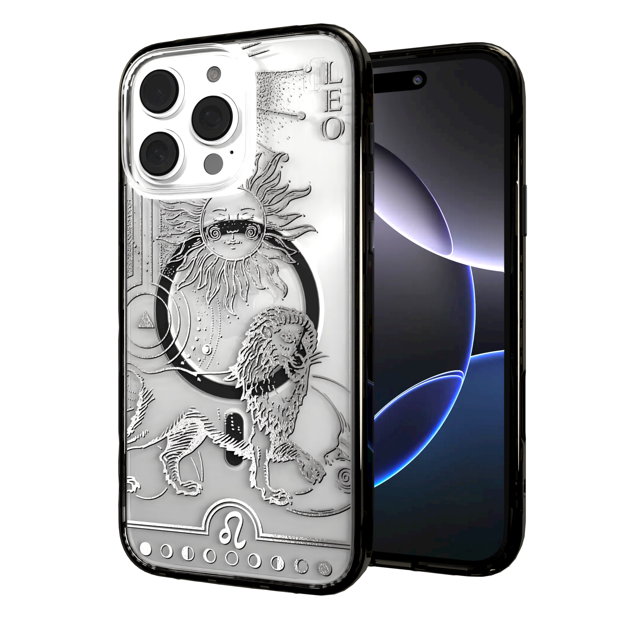 iPhone 16 Series | MagSafe | Zodiac Collection | Leo Leo Silver / iPhone 16 Pro Max / Black