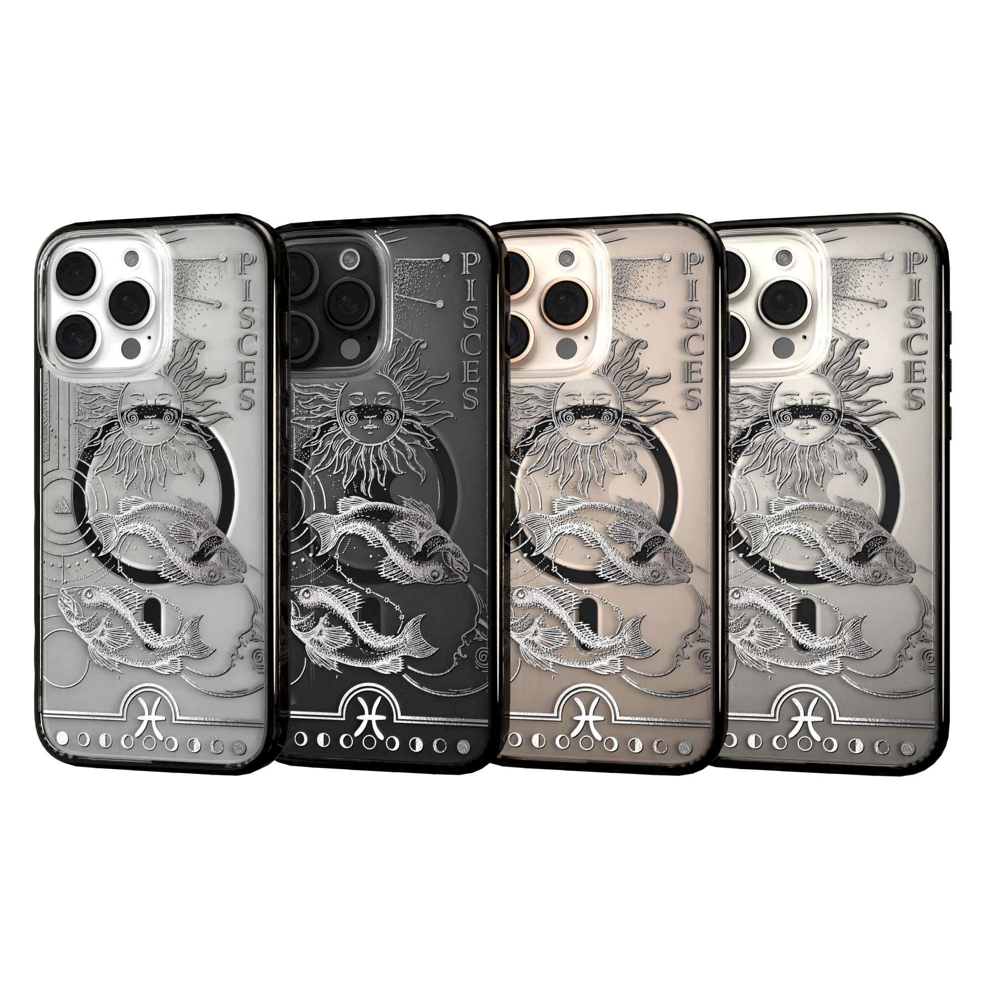 iPhone 16 Series | MagSafe | Zodiac Collection | Pisces Pisces Silver / iPhone 16 Pro Max / Black