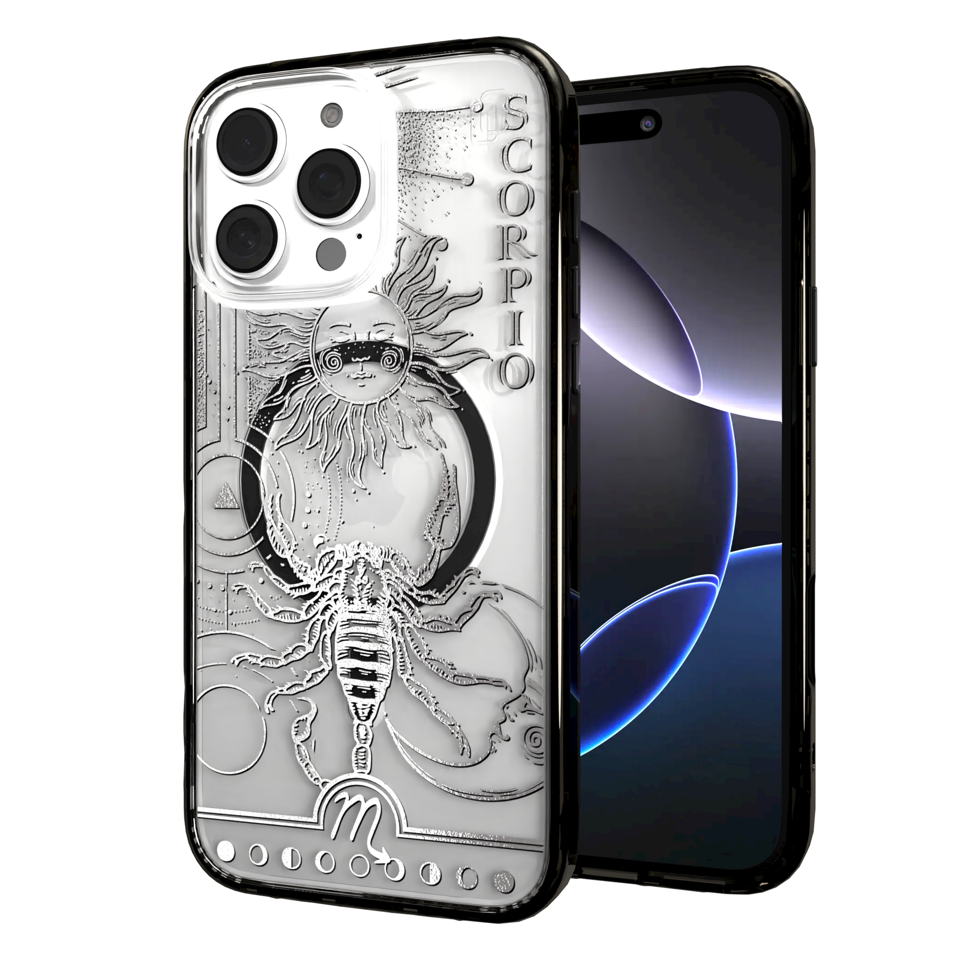 iPhone 16 Series | MagSafe | Zodiac Collection | Scorpio Scorpio Silver / iPhone 16 Pro Max / Black