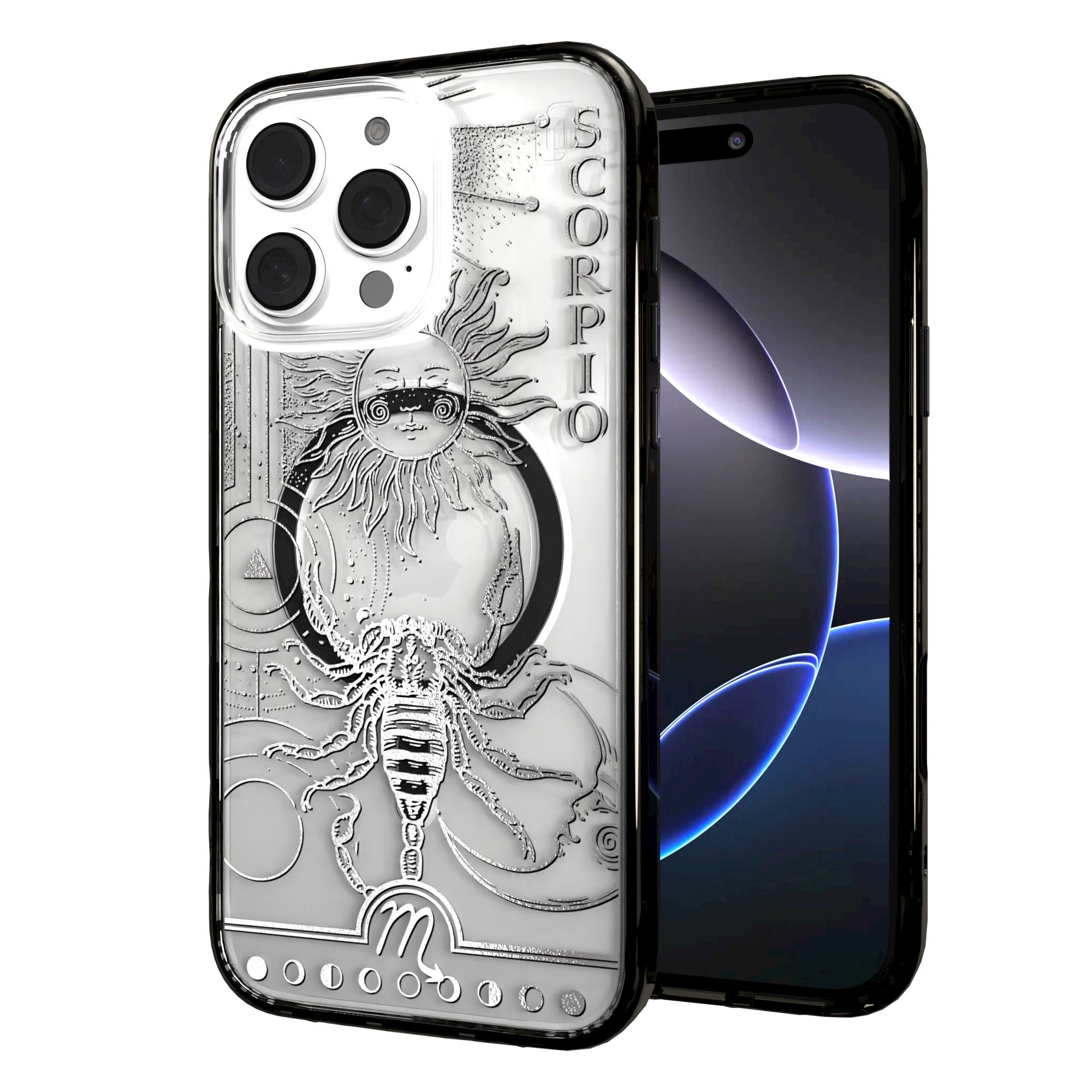 iPhone 16 Series | MagSafe | Zodiac Collection | Scorpio Scorpio Silver / iPhone 16 Pro Max / Black