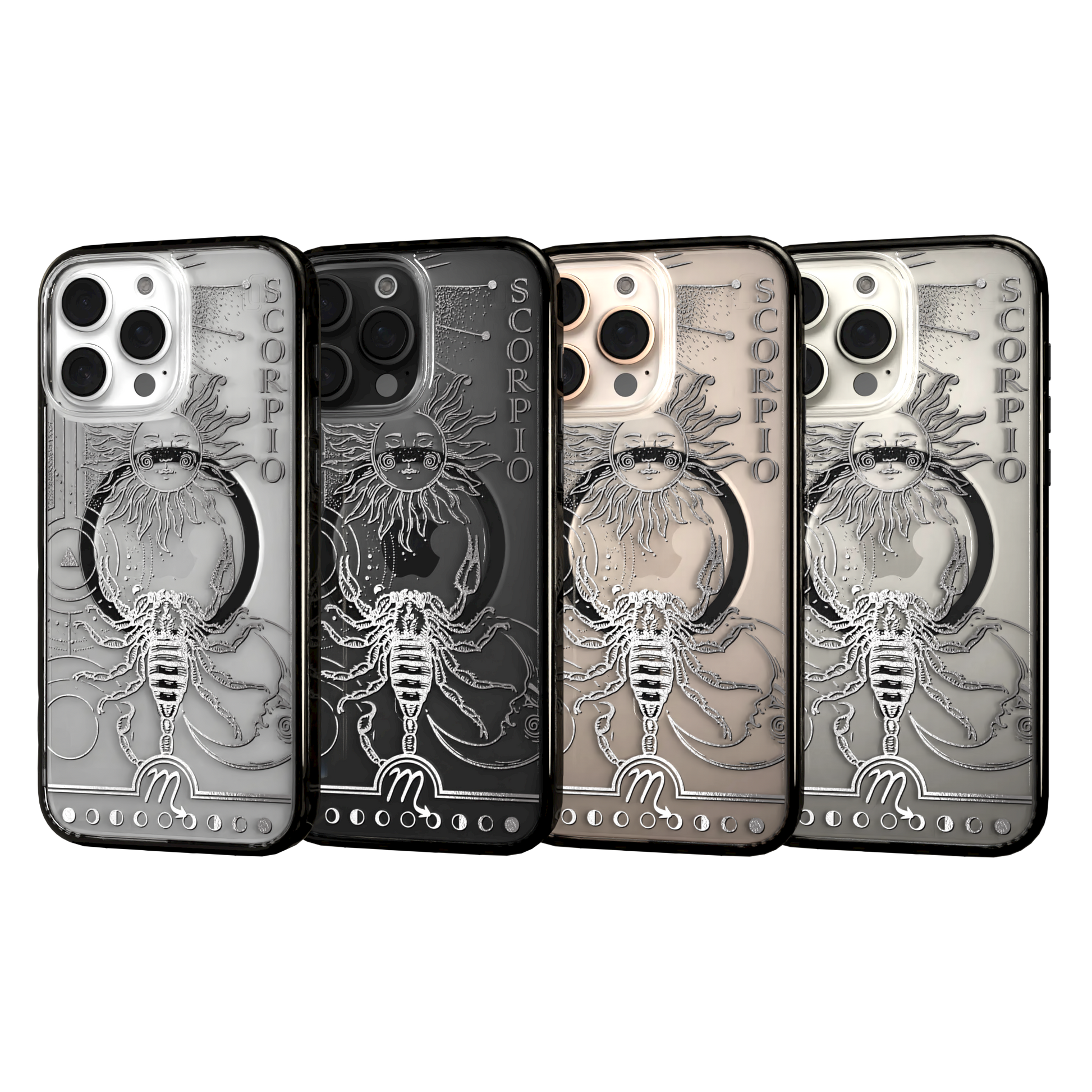 iPhone 16 Series | MagSafe | Zodiac Collection | Scorpio Scorpio Silver / iPhone 16 Pro Max / Black