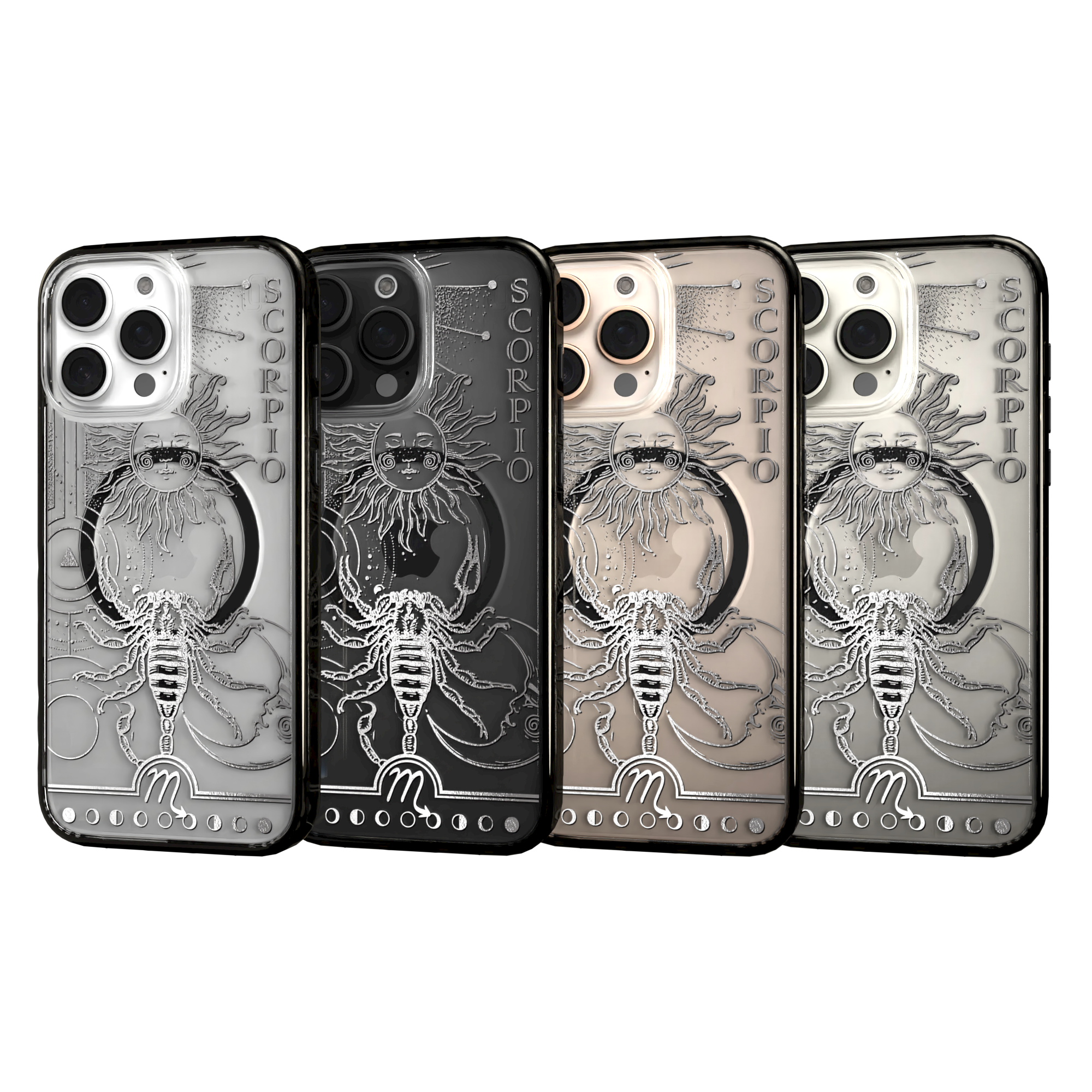 iPhone 16 Series | MagSafe | Zodiac Collection | Scorpio Scorpio Silver / iPhone 16 Pro Max / Black