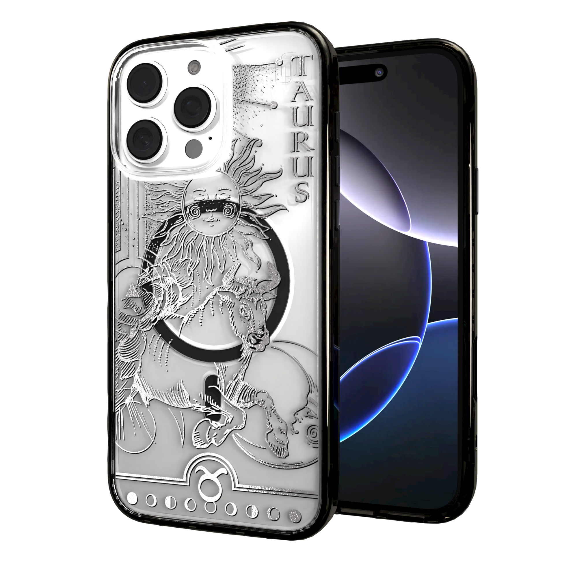 iPhone 16 Series | MagSafe | Zodiac Collection | Taurus Taurus Silver / iPhone 16 Pro Max / Black