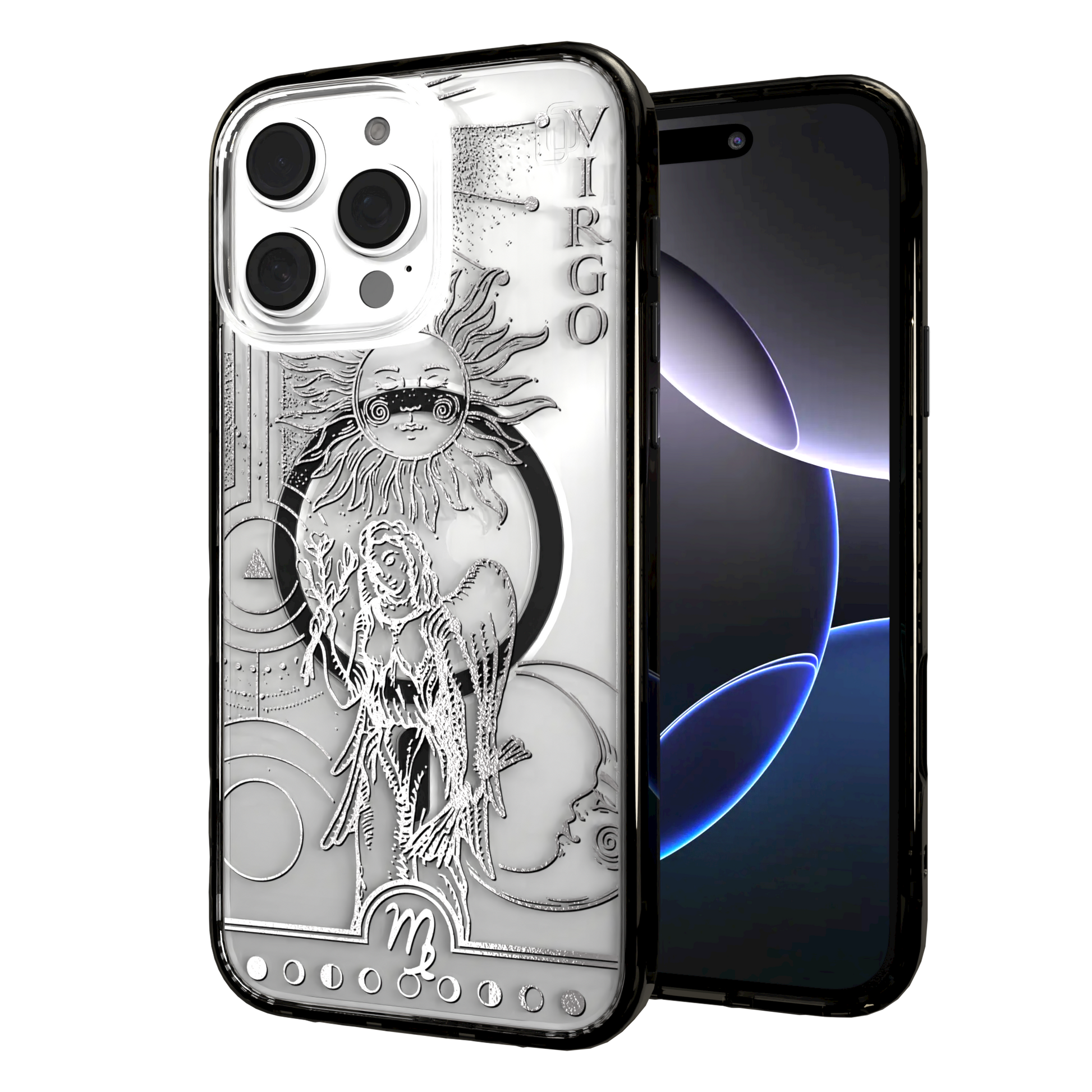 iPhone 16 Series | MagSafe | Zodiac Collection | Virgo Virgo Silver / iPhone 16 Pro Max / Black
