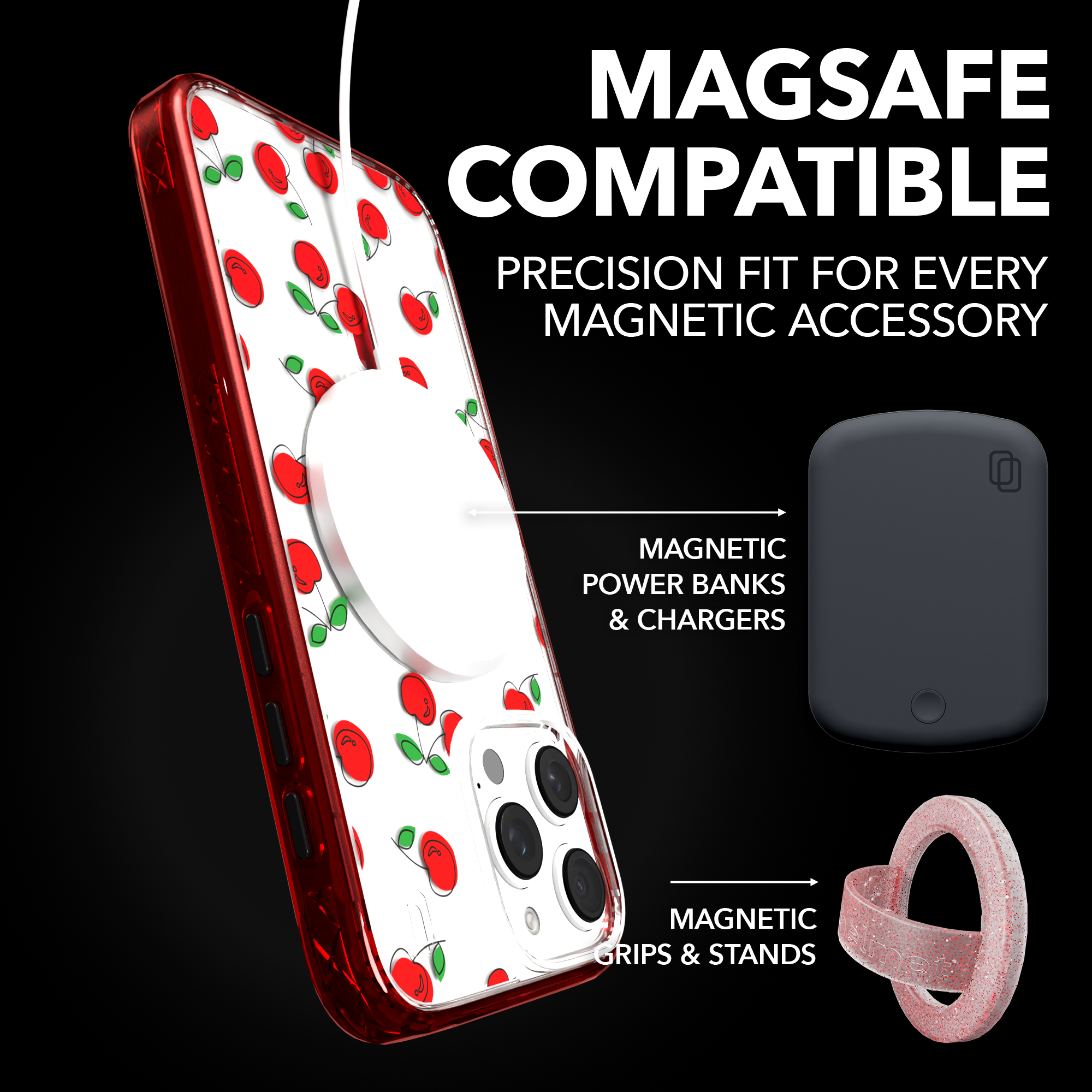 iPhone 16 Series | MagSafe | Fruit Bowl Collection | Bowl O' Cherries Bowl O' Cherries / iPhone 16 Pro Max / Red