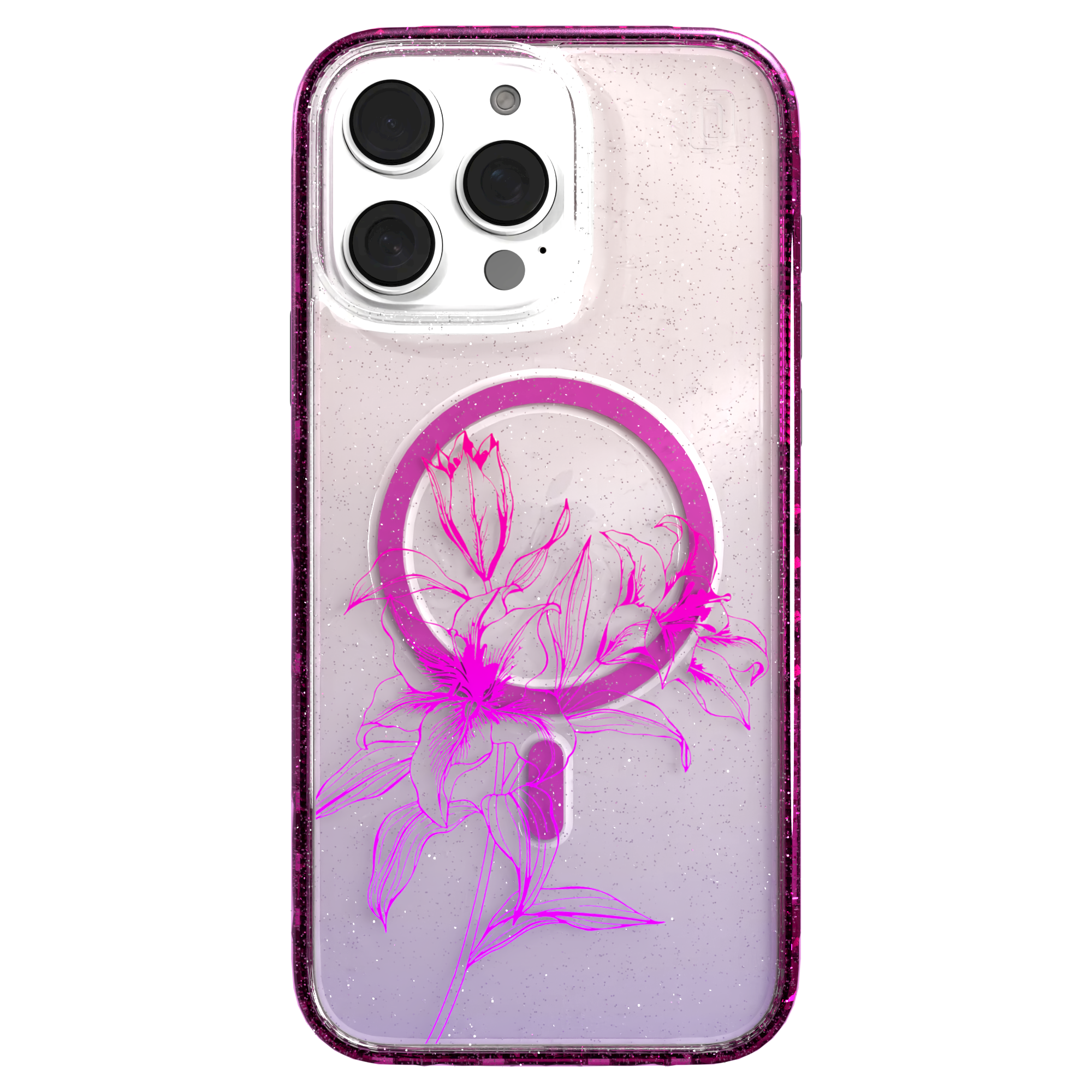 iPhone 16 Series | MagSafe | Ombre Bouquet Case Collection | Pink & Purple Prism Pink Prism / iPhone 16 Pro Max / Red