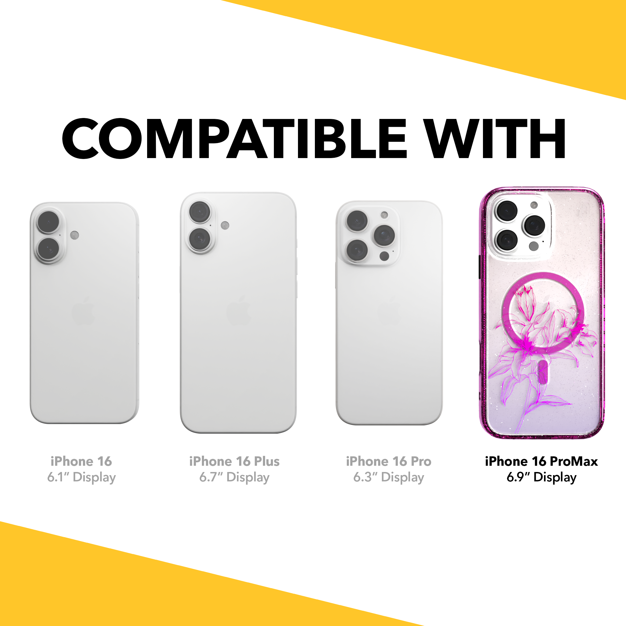 iPhone 16 Series | MagSafe | Ombre Bouquet Case Collection | Pink & Purple Prism Pink Prism / iPhone 16 Pro Max / Red