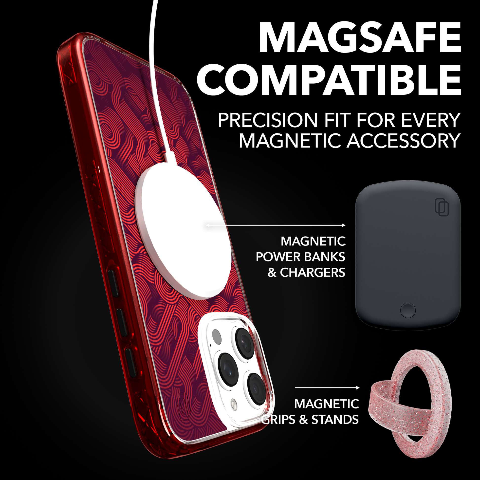 iPhone 16 Series | MagSafe | Monochromatic Case Designs | Red Dimensions Red Dimensions / iPhone 16 Pro Max / Red